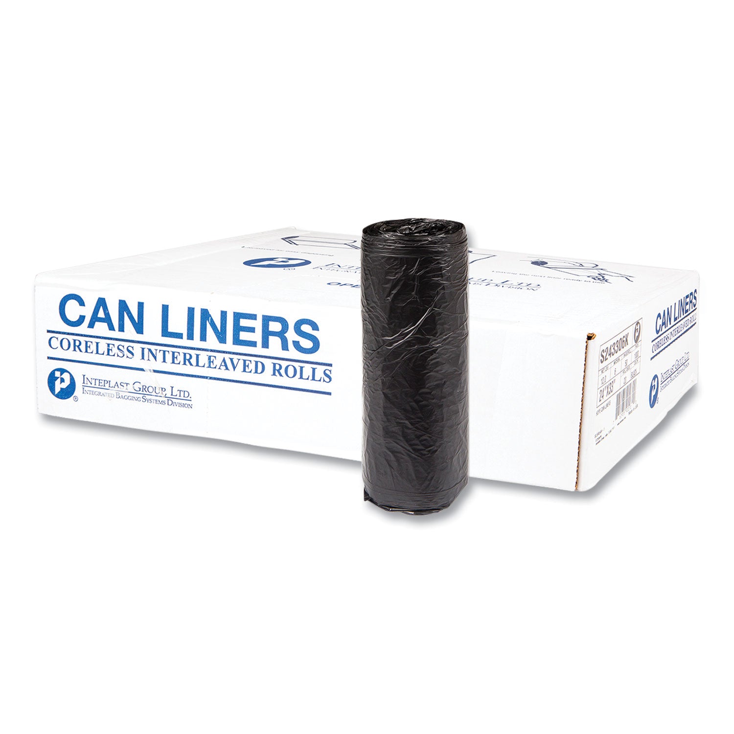 high-density-commercial-can-liners-16-gal-6-mic-24-x-33-black-50-bags-roll-20-interleaved-rolls-carton_ibss243306k - 1