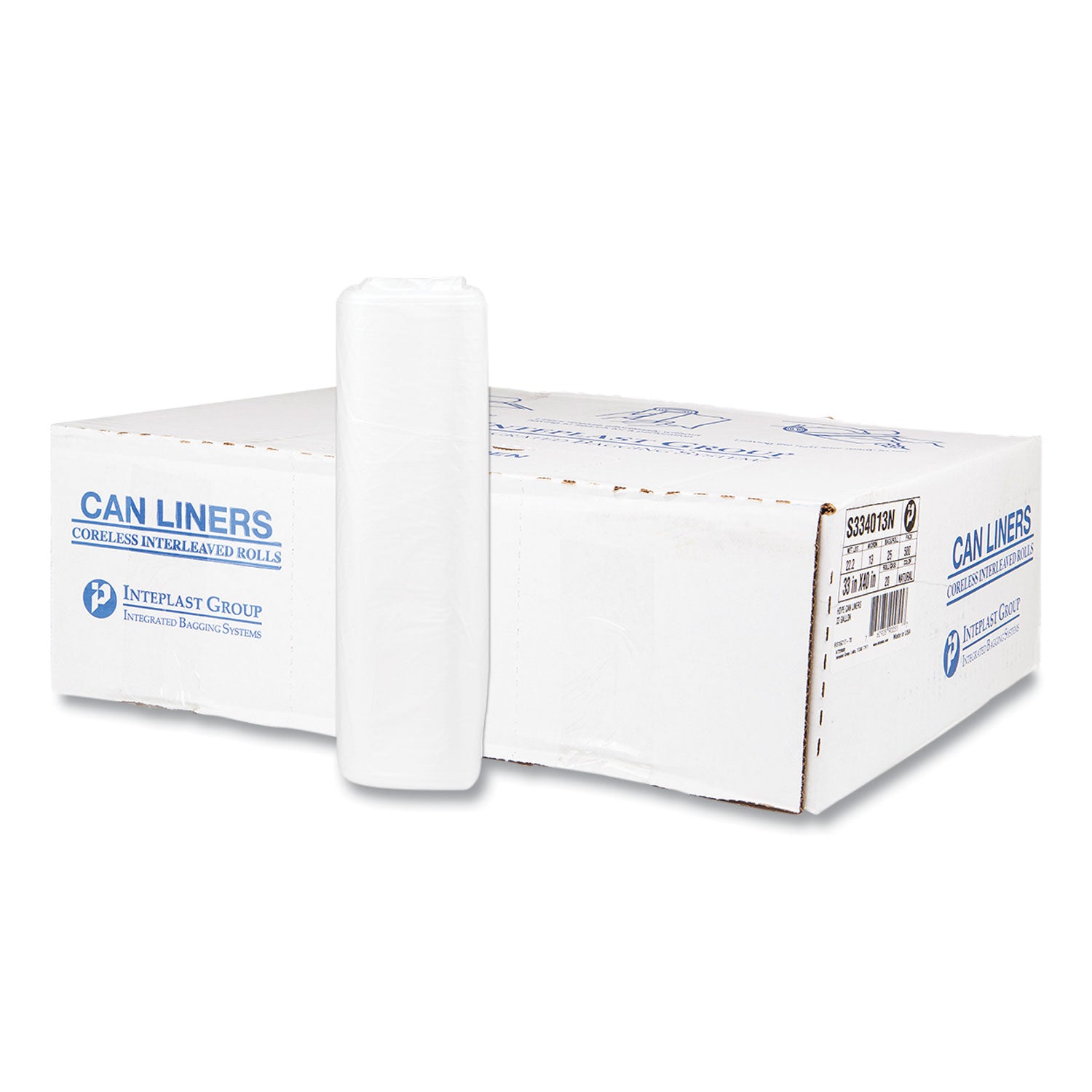 high-density-commercial-can-liners-33-gal-13-mic-33-x-40-clear-25-bags-roll-20-interleaved-rolls-carton_ibss334013n - 1