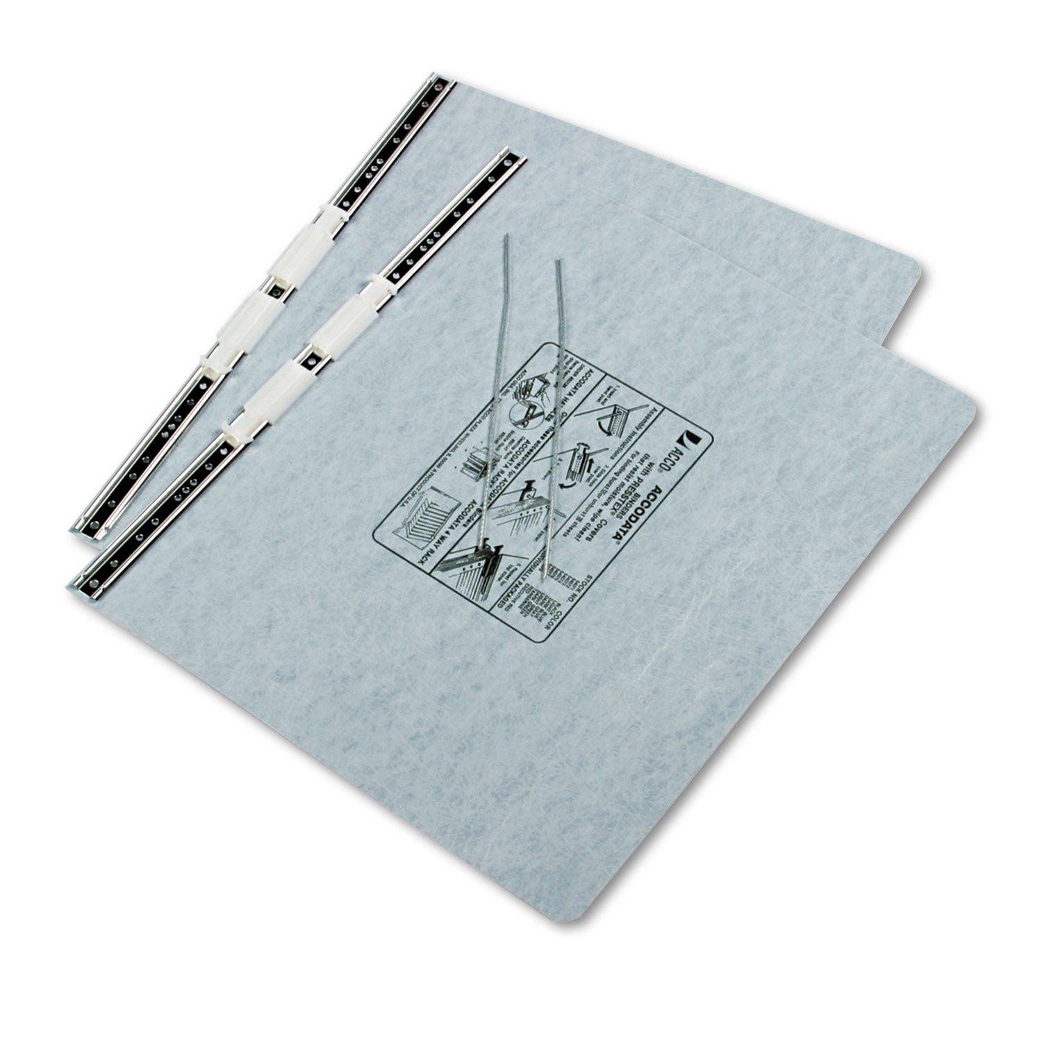 PRESSTEX Covers with Storage Hooks, 2 Posts, 6" Capacity, 14.88 x 11, Light Gray -