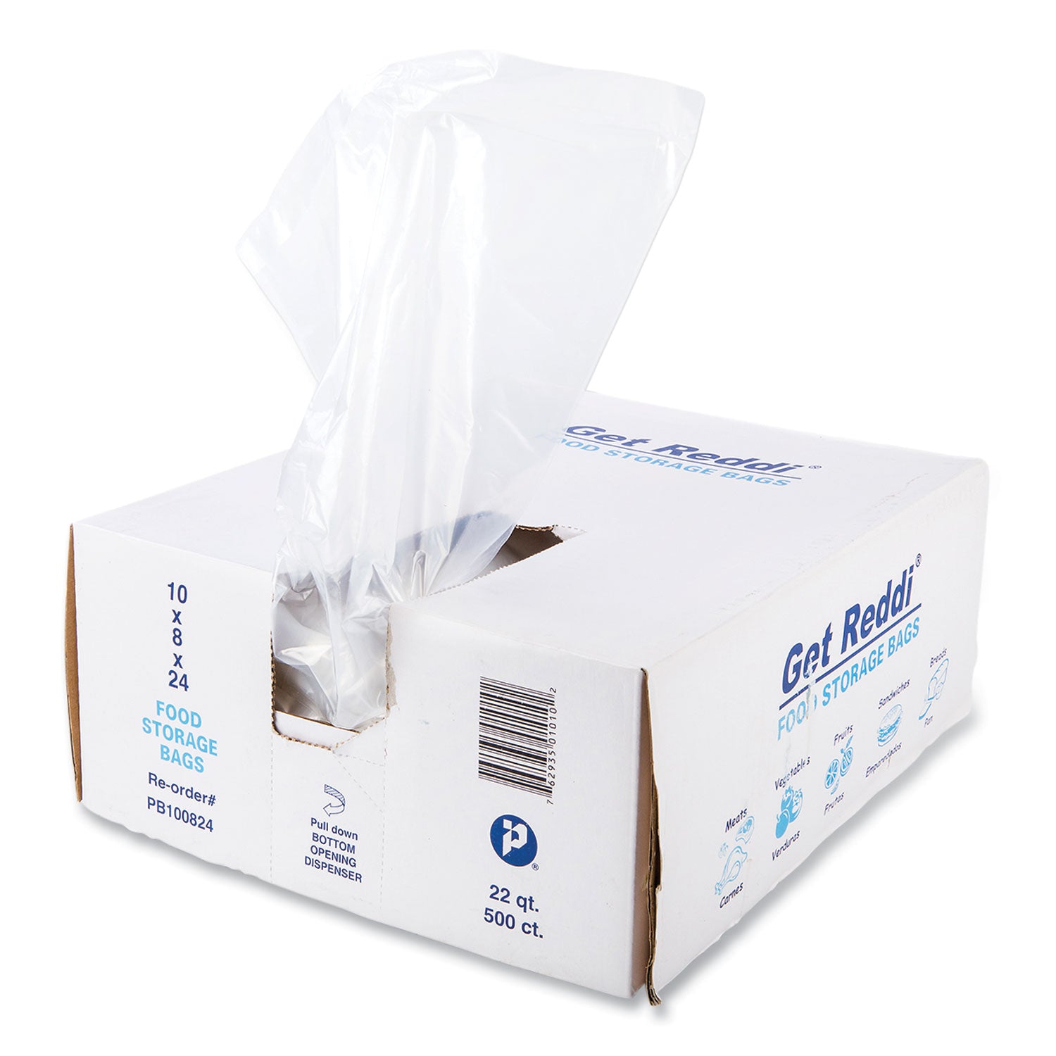 food-bags-22-qt-1-mil-10-x-24-clear-500-carton_ibspb100824 - 1