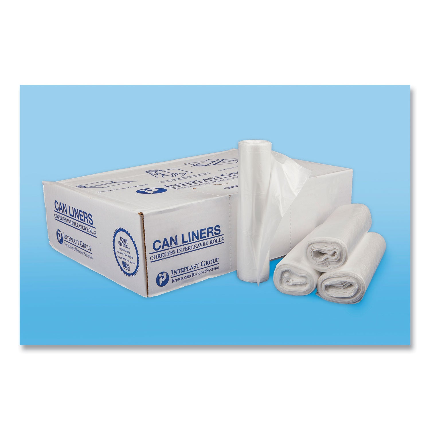 high-density-commercial-can-liners-30-gal-13-mic-30-x-37-clear-25-bags-roll-20-interleaved-rolls-carton_ibss303713n - 1
