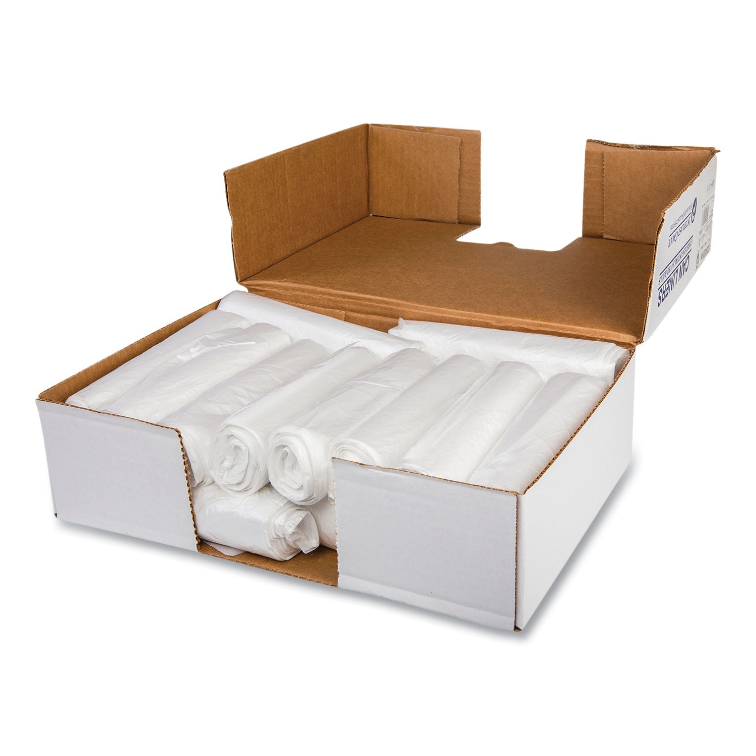 low-density-commercial-can-liners-coreless-perforated-roll-10-gal-035mil-24-x-24-clear-50-bags-roll-20-rolls-carton_ibssl2424ltn - 2
