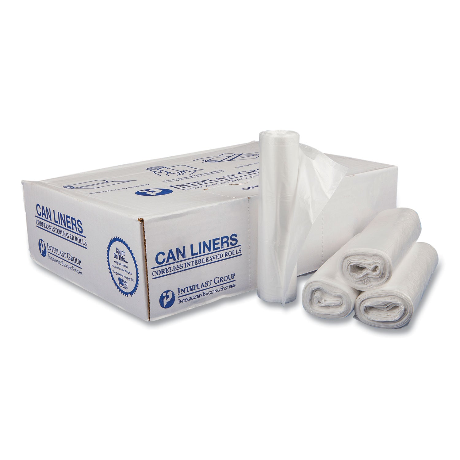 low-density-commercial-can-liners-coreless-perforated-roll-16-gal-035mil-24-x-33-clear-50-bags-roll-20-rolls-carton_ibssl2433ltn - 1