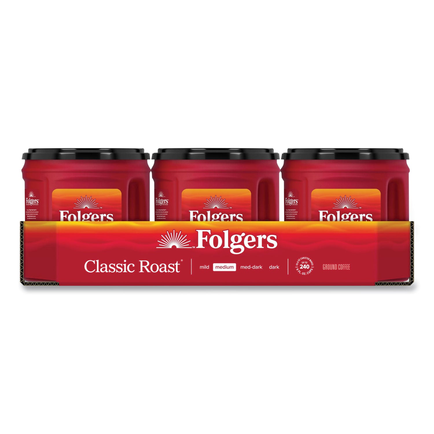 coffee-classic-roast-ground-259-oz-canister-6-carton_fol20421ct - 1