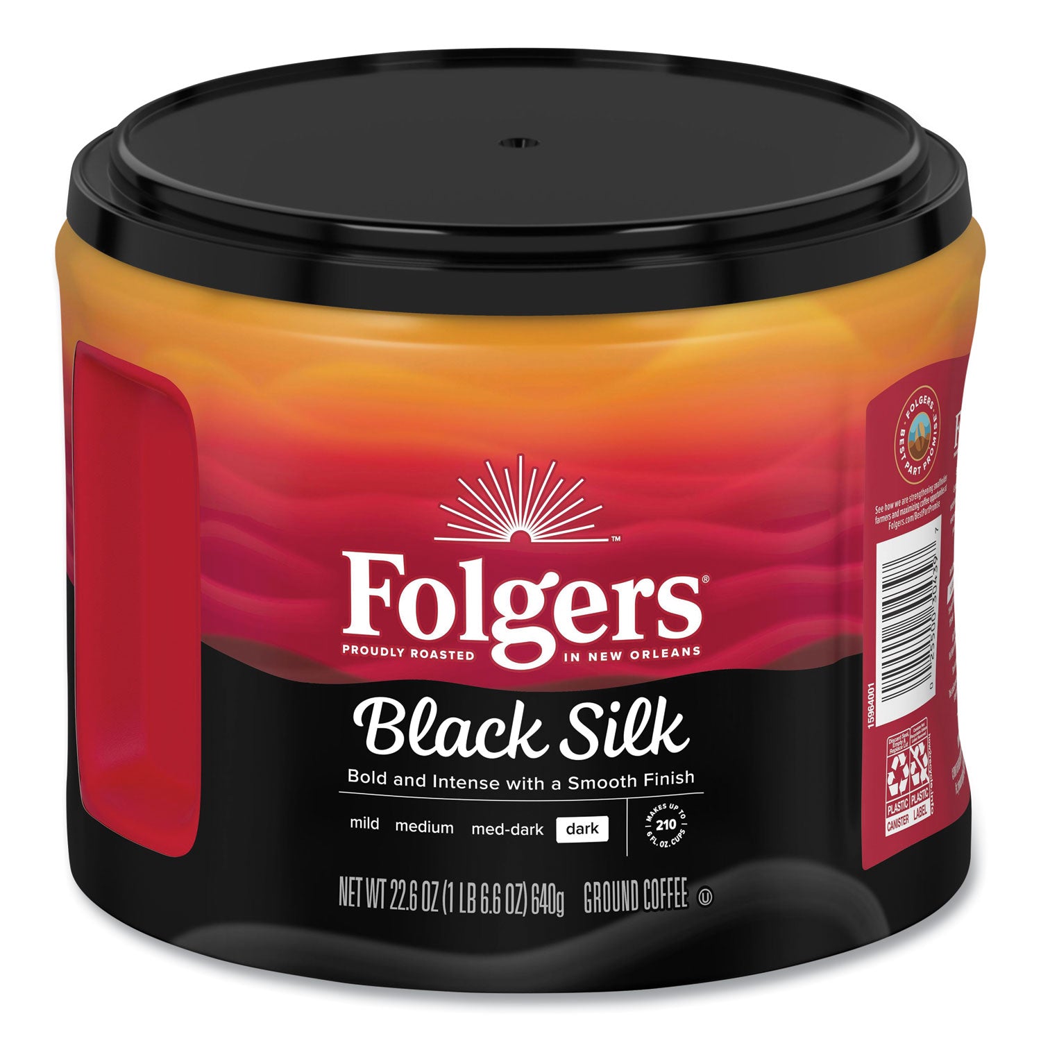 Coffee, Black Silk, 22.6 oz Canister -
