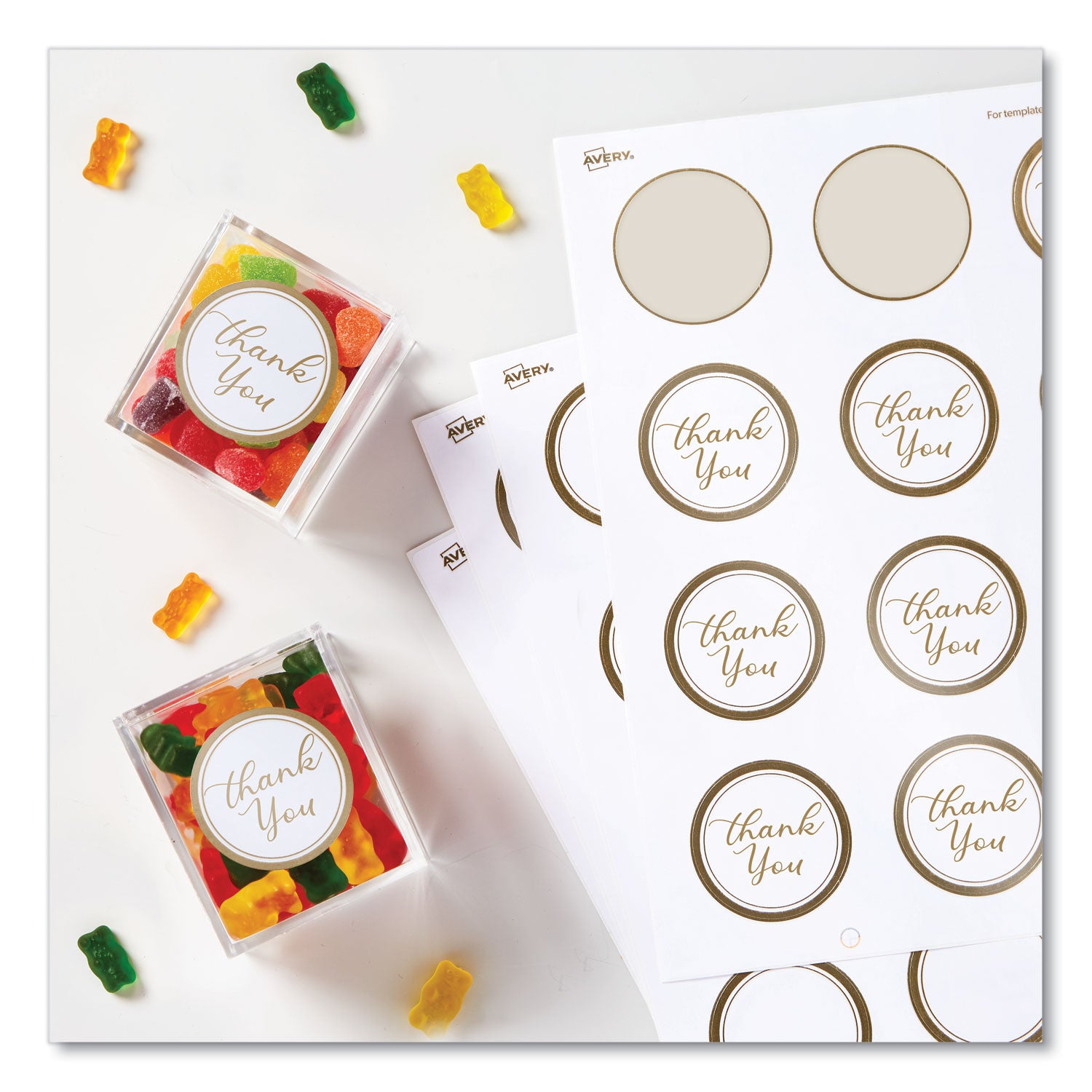 round-labels-2-dia-white-with-gold-border-12-sheet-10-sheets-pack_ave22876 - 1