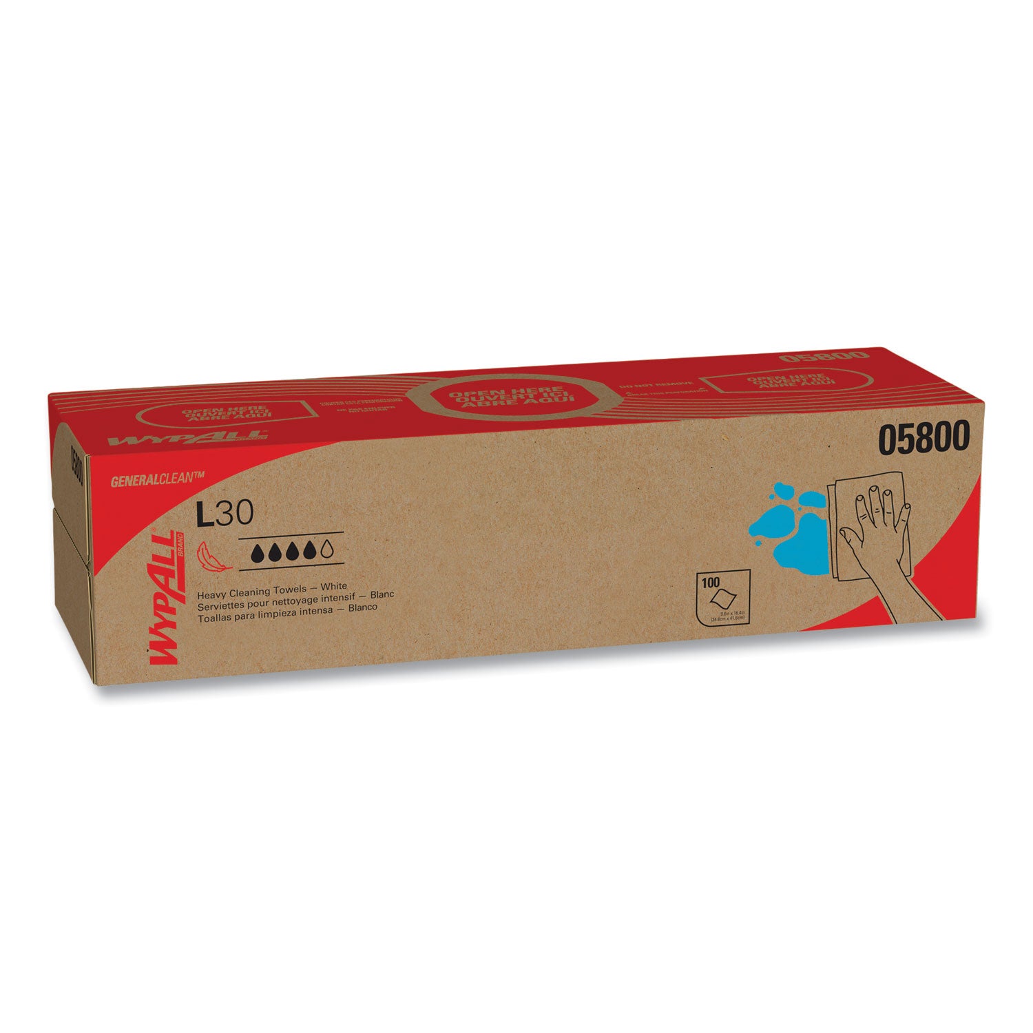 L30 Towels, POP-UP Box, 16.4 x 9.8, White, 100/Box, 8 Boxes/Carton -