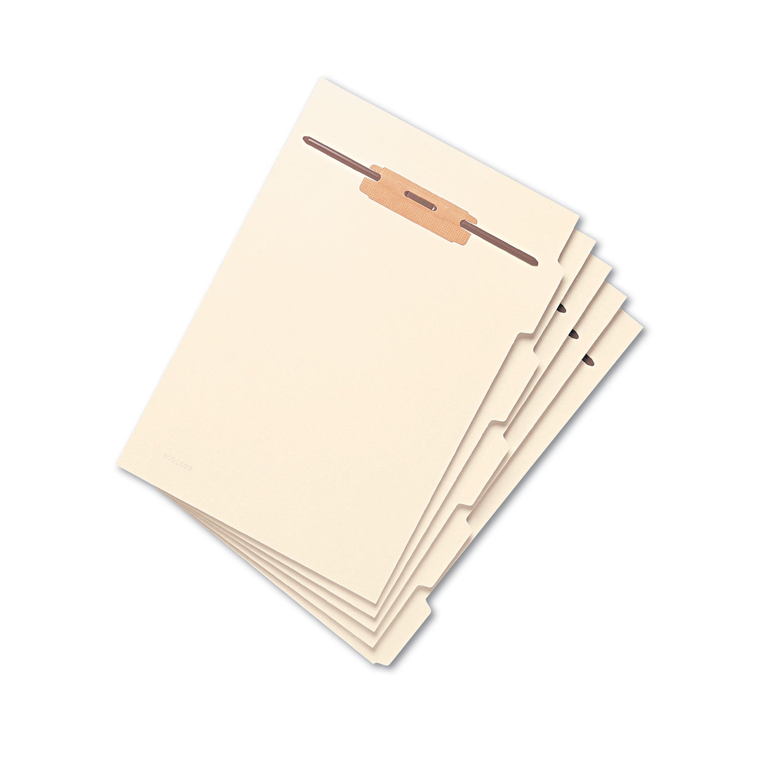 Stackable Folder Dividers with Fasteners, Convertible End/Top Tab, 1 Fastener, Letter Size, Manila, 4 Dividers/Set, 50 Sets -