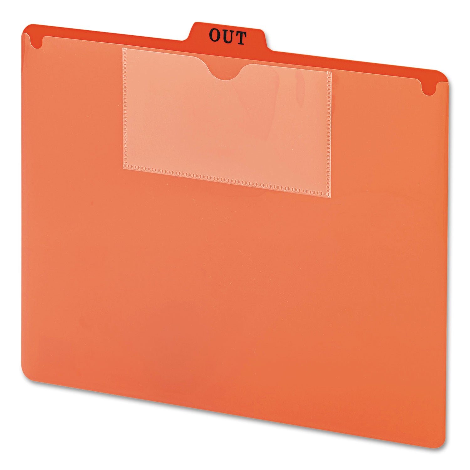 Poly Out Guide, Two-Pocket Style, 1/5-Cut Top Tab, Out, 8.5 x 11, Red, 50/Box -