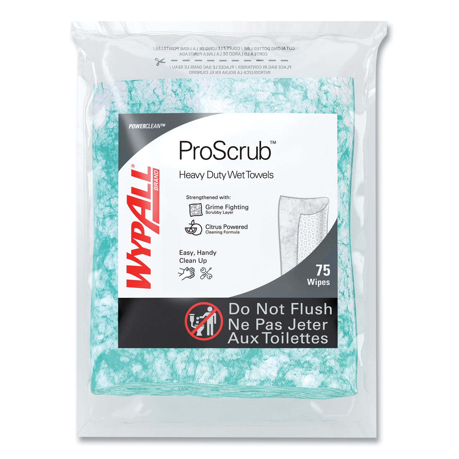 power-clean-proscrub-pre-saturated-wipes-12-x-95-citrus-scent-green-75-pack-6-packs-carton_kcc91367ct - 2
