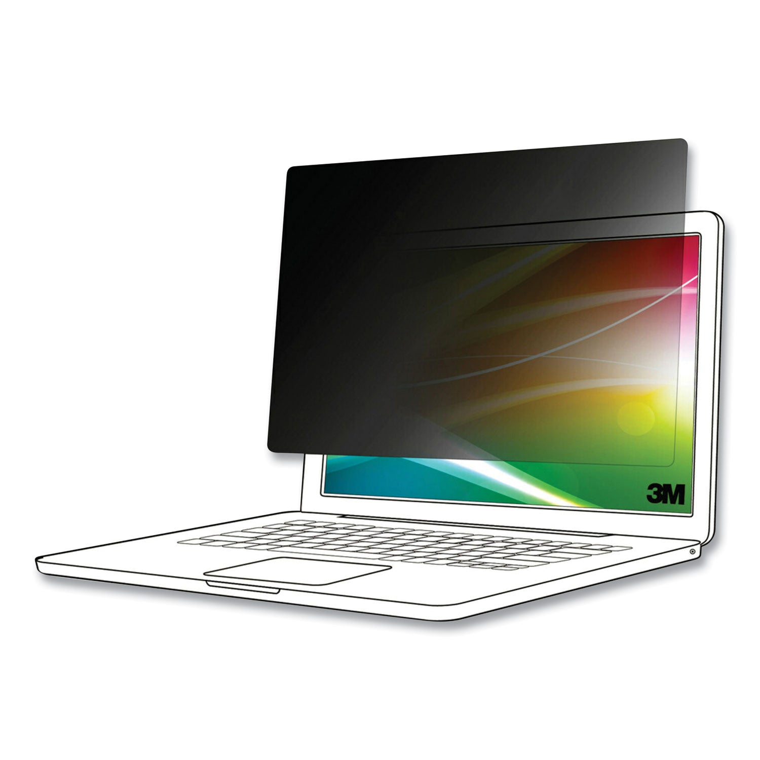 bright-screen-privacy-filter-for-133-bezel-widescreen-fits-laptop-2-in-1-169-aspect-ratio_mmmbp133w9b - 1