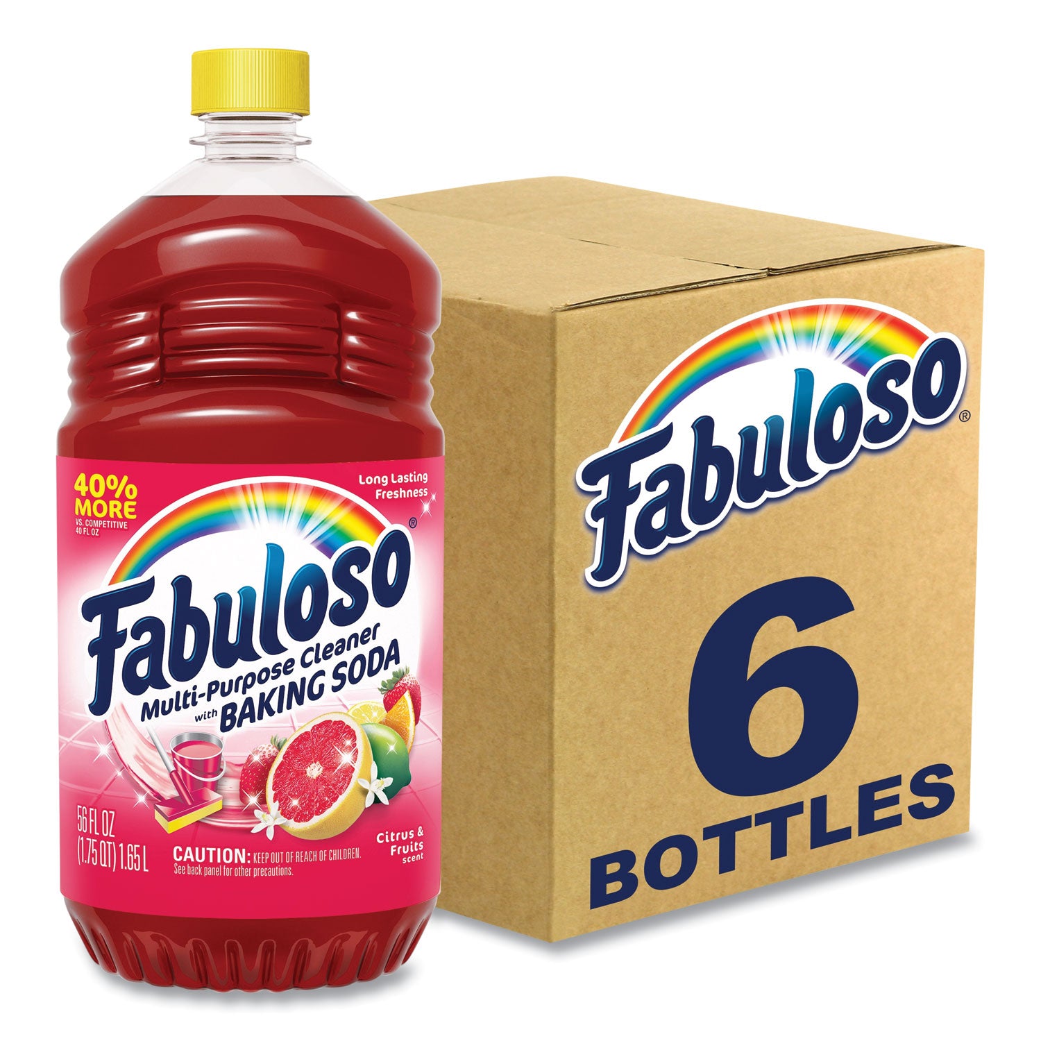 Multi-Use Cleaner, Citrus Scent, 56 oz Bottle, 6/Carton - 1