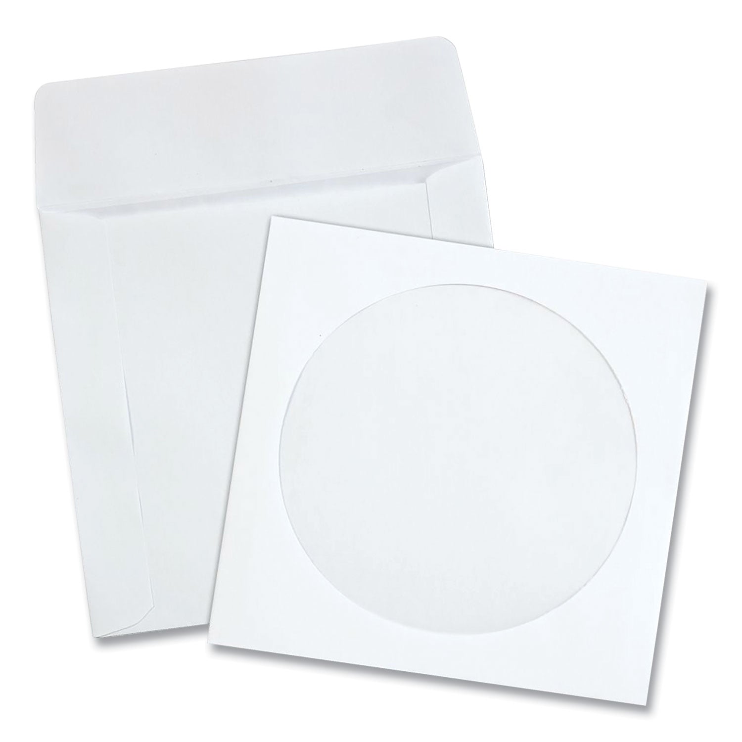 CD/DVD Sleeves, 1 Disc Capacity, White, 100/Box -
