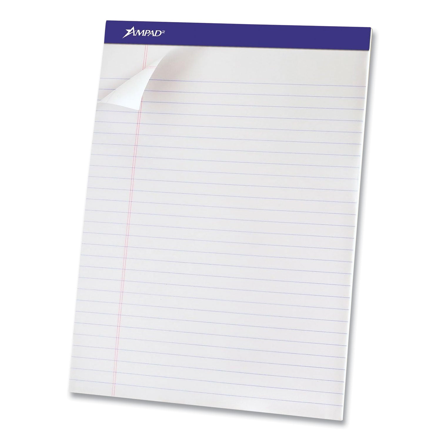 Perforated Writing Pads, Wide/Legal Rule, 50 White 8.5 x 11.75 Sheets, Dozen -