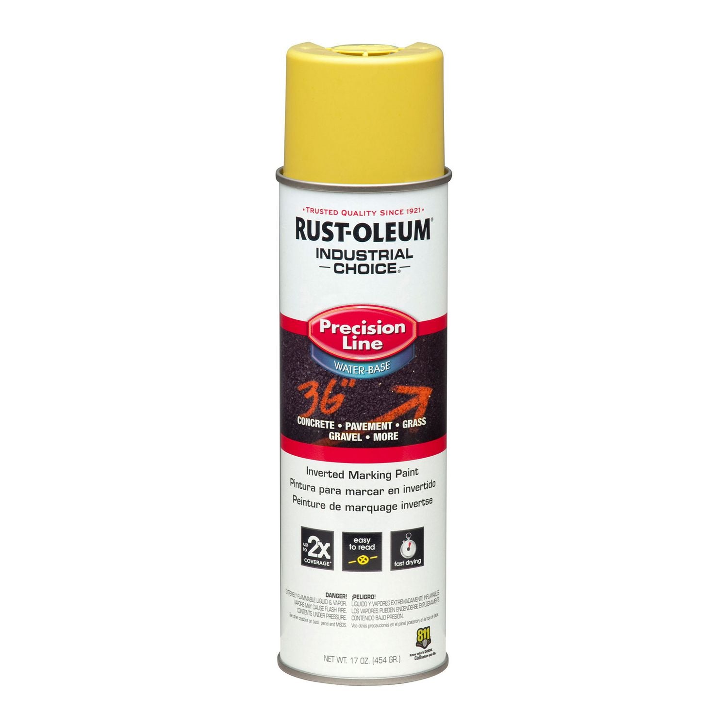 industrial-choice-precision-line-marking-paint-flat-high-visibility-yellow-17-oz-aerosol-can-12-carton_rst203034ct - 1