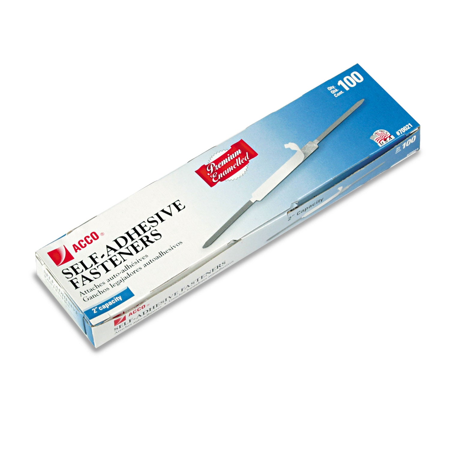 Premium Self-Adhesive Two-Prong Paper Fastener Bases, 2" Capacity, 2.75" Center to Center, Brown, 100/Box -