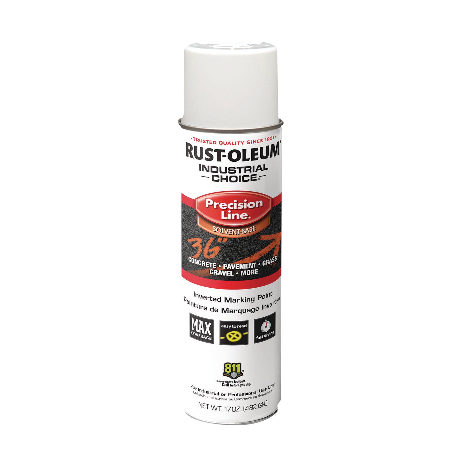 industrial-choice-m1600-system-solvent-based-precision-line-marking-paint-flat-white-17-oz-aerosol-can-12-carton_rst203030v - 1