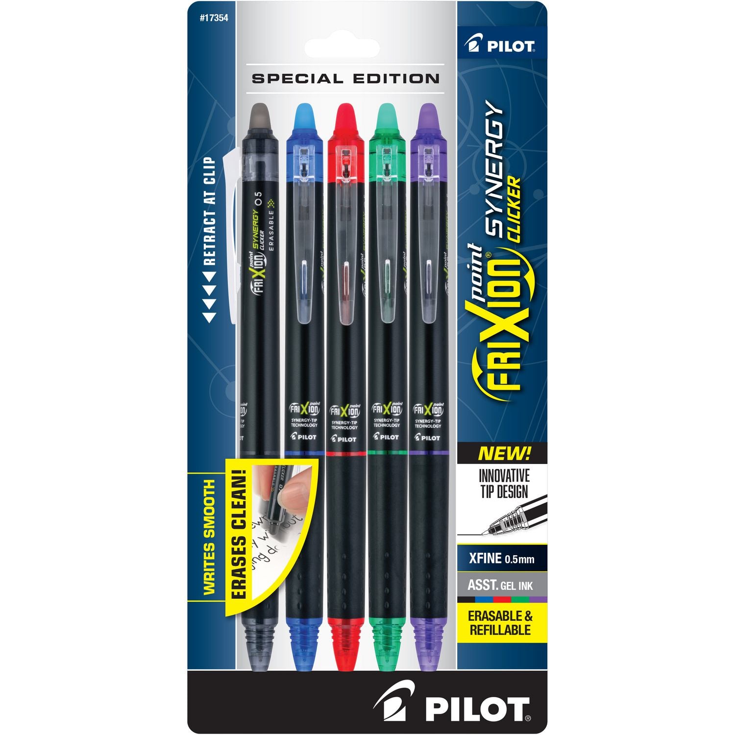 frixion-synergy-clicker-erasable-gel-pen-retractable-extra-fine-05-mm-assorted-ink-barrel-colors-5-pack_pil17354 - 1