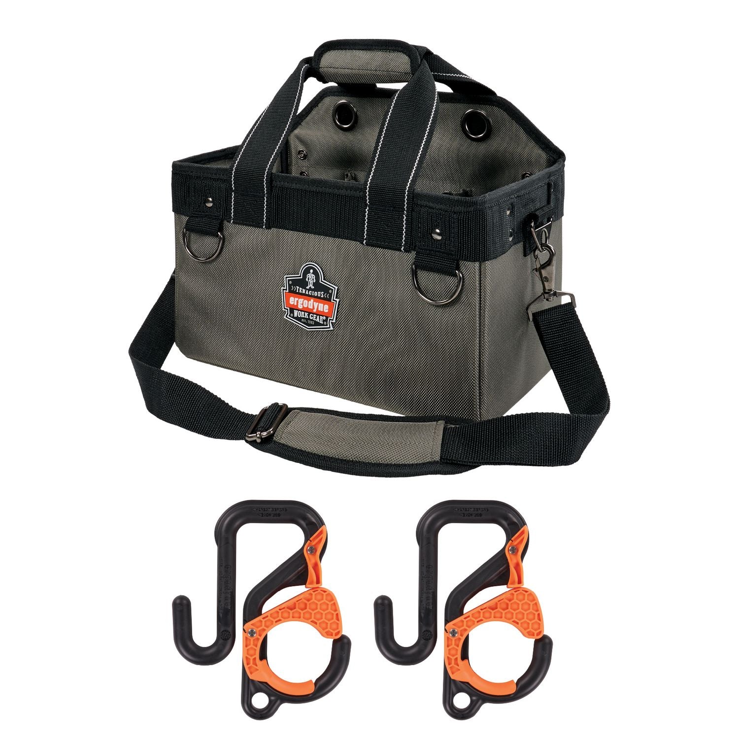 arsenal-5846-bucket-truck-tool-bag-locking-aerial-bucket-hooks-8-comp-2-grommet-13-x-75-x-75-grayships-in-1-3-bus-days_ego13746 - 1