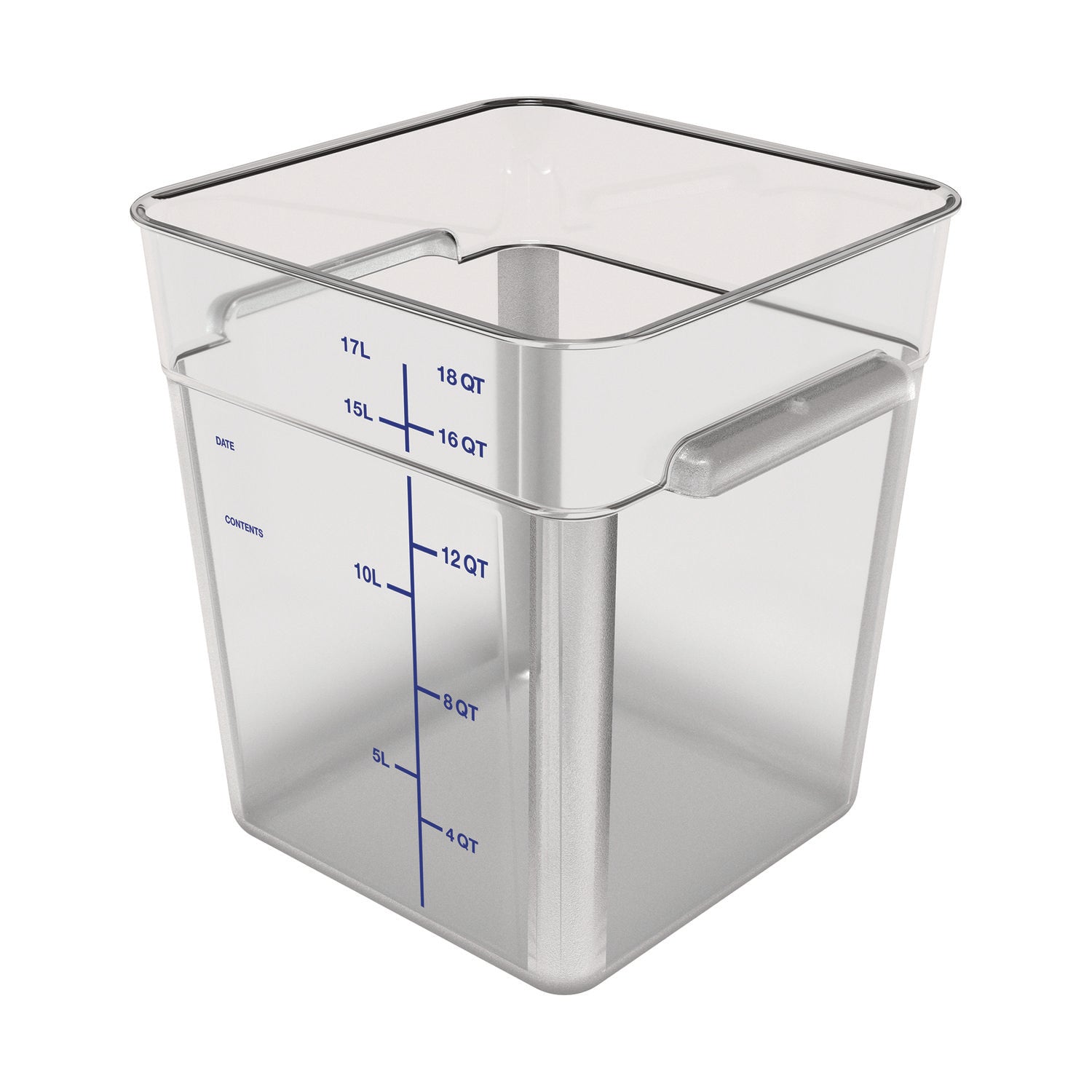 squares-polycarbonate-food-storage-container-6-qt-875-x-875-x-731-clear-plastic_cfs1195207 - 1