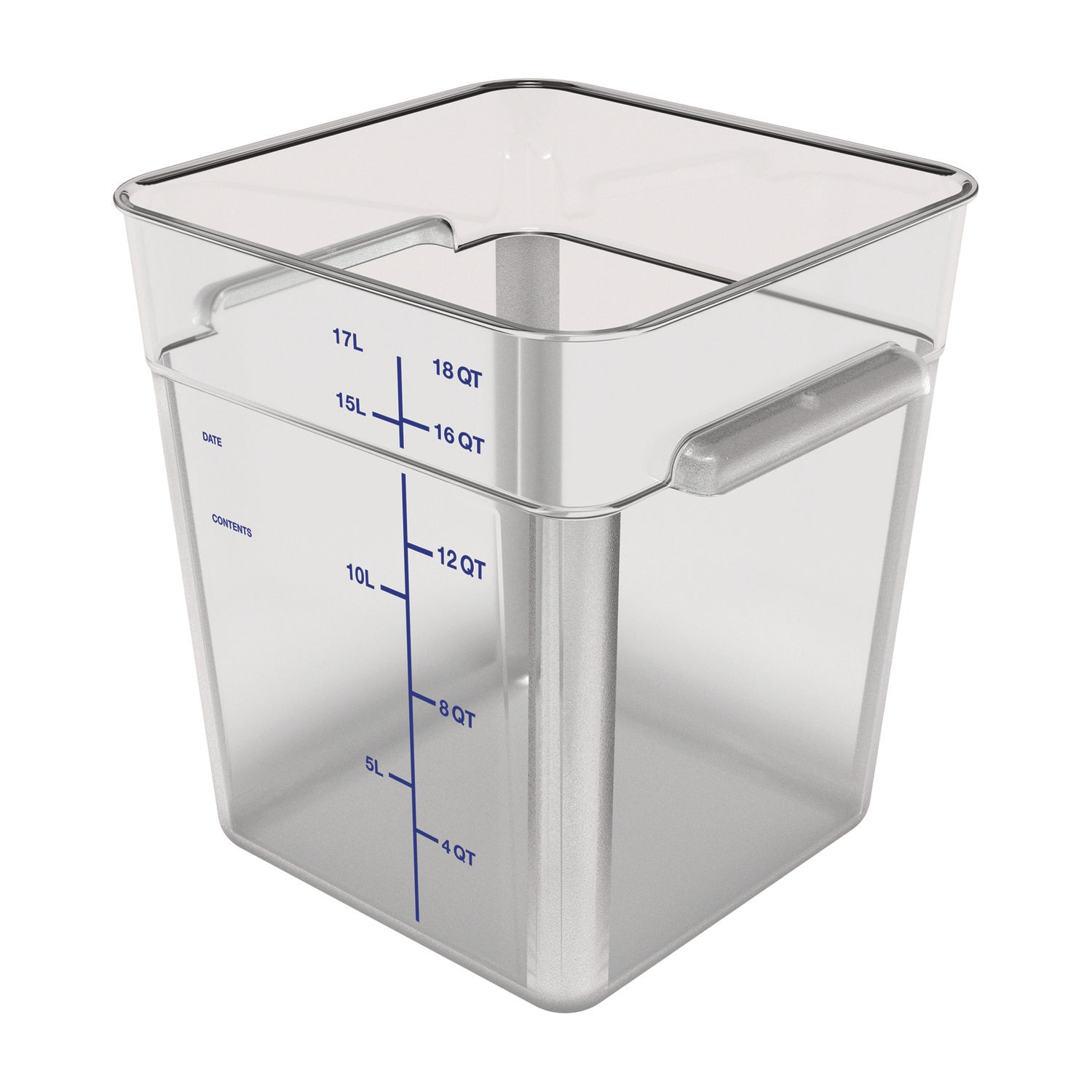 squares-polycarbonate-food-storage-container-18-qt-11-13-x-1113-x-1258-clear-plastic_cfs1195507 - 1