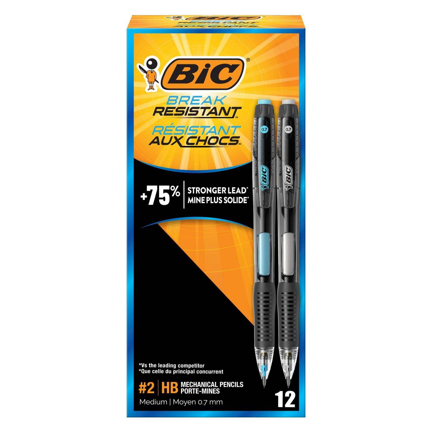 break-resistant-mechanical-pencils-with-erasers-07-mm-hb-#2-black-lead-assorted-barrel-colors-dozen_bicmv7pr11 - 1