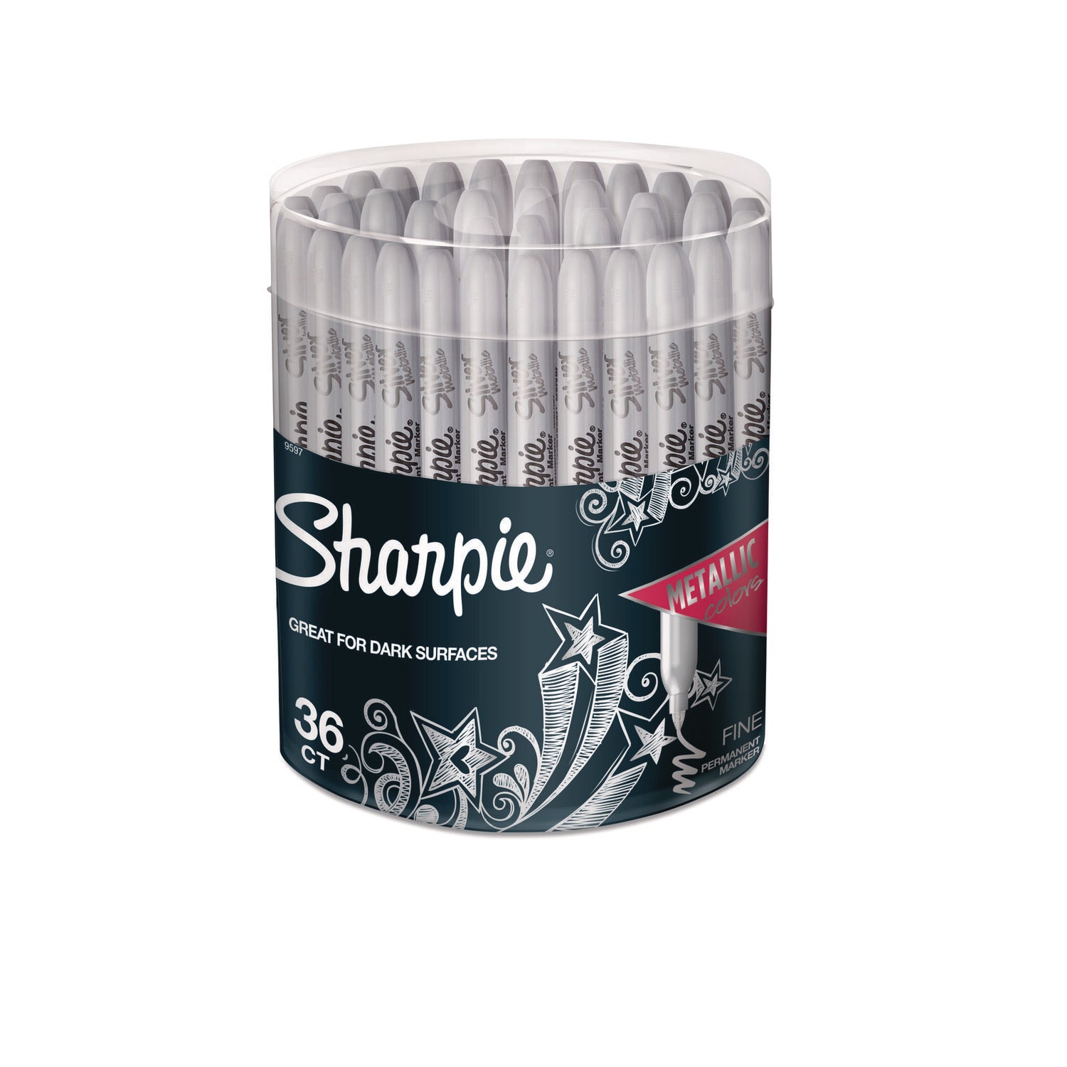 metallic-fine-point-permanent-markers-metallic-silver-36-pack_san9597 - 1