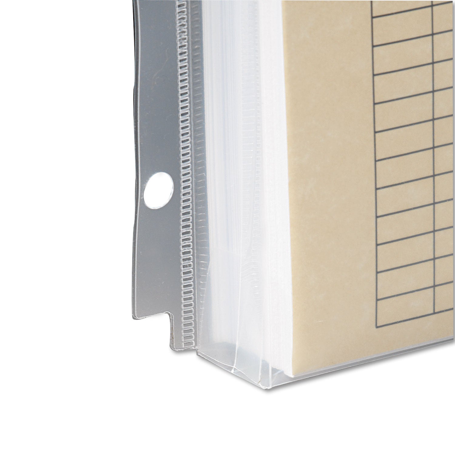 Poly Ring Binder Pockets, 9 x 11.5, Clear, 3/Pack -