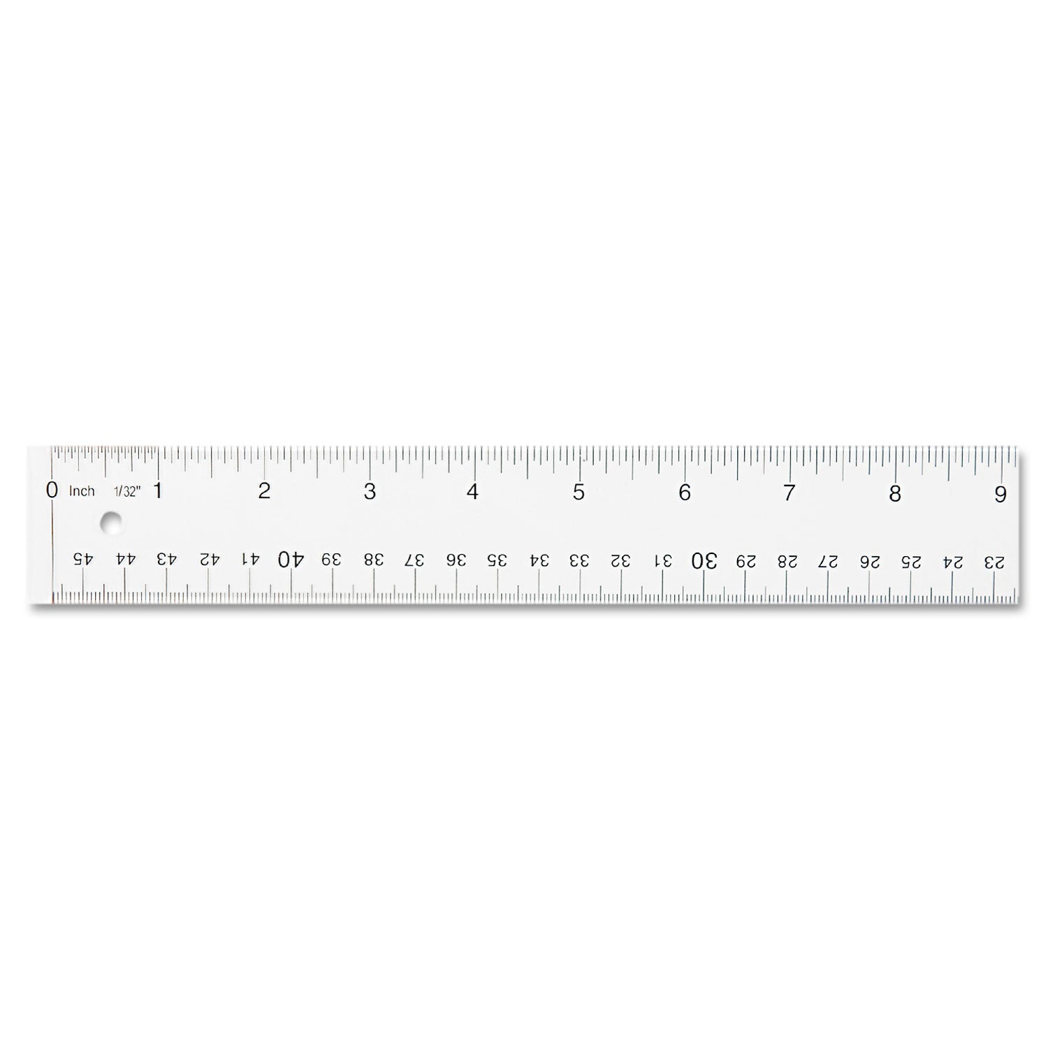 Clear Flexible Acrylic Ruler, Standard/Metric, 18" Long, Clear -