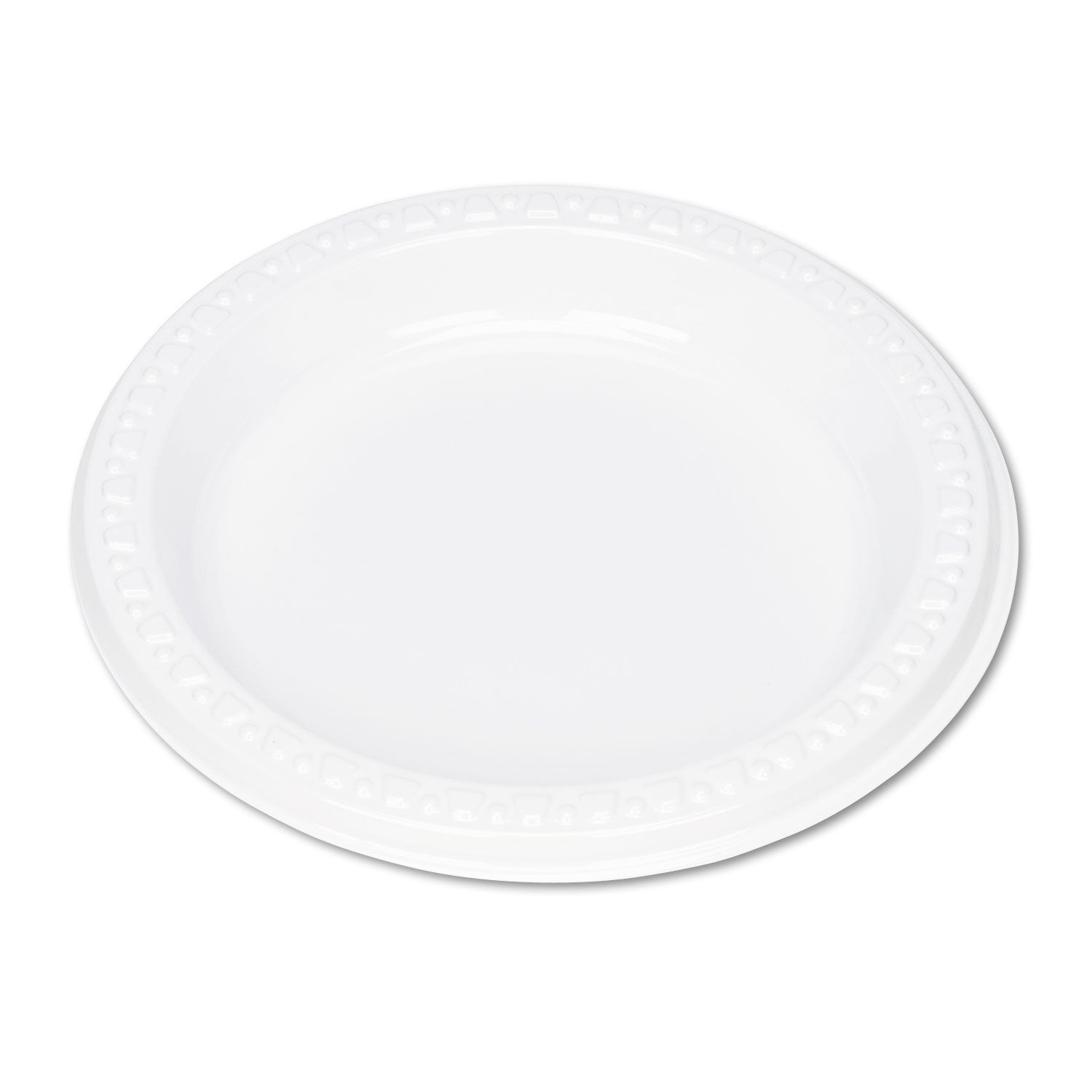 Plastic Dinnerware, Plates, 6" dia, White, 125/Pack -