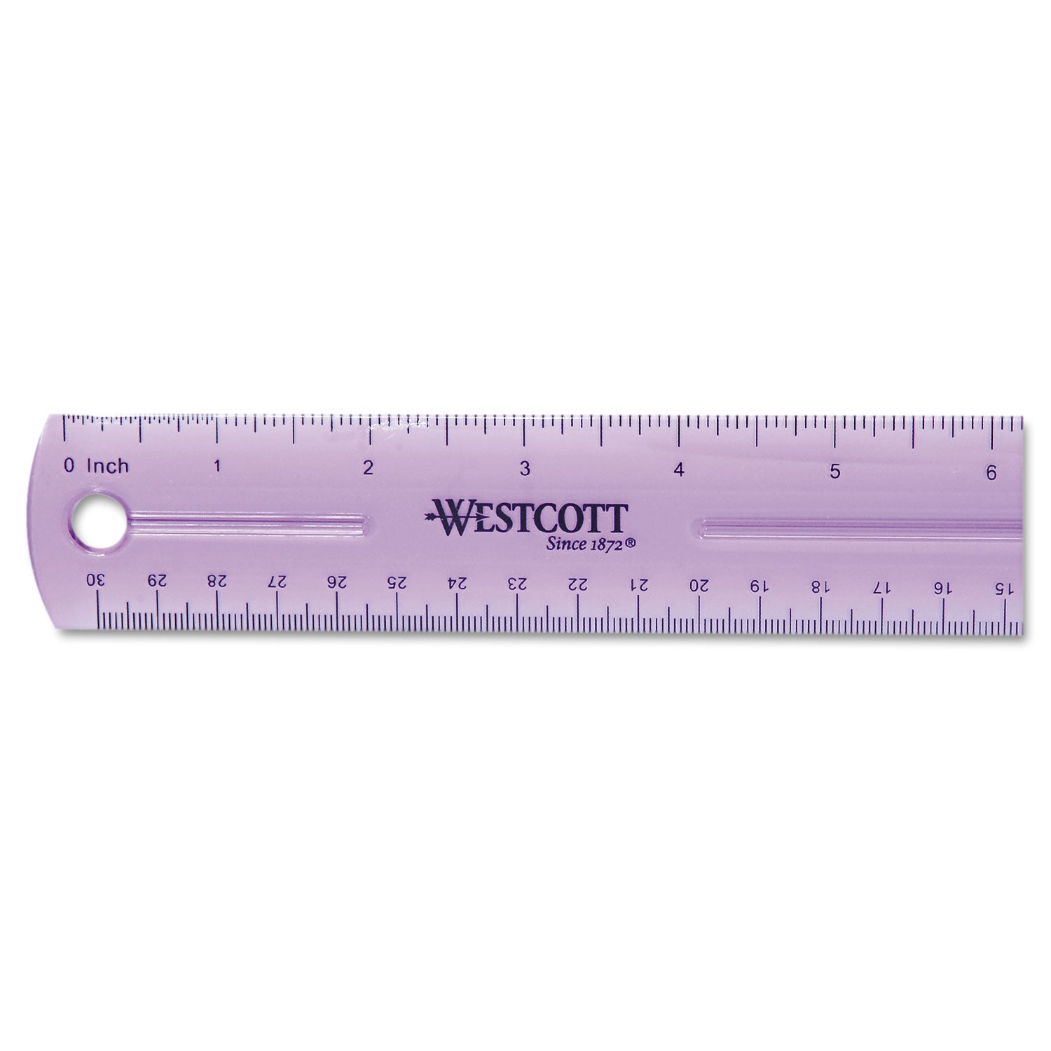 12" Jewel Colored Ruler, Standard/Metric, Plastic -