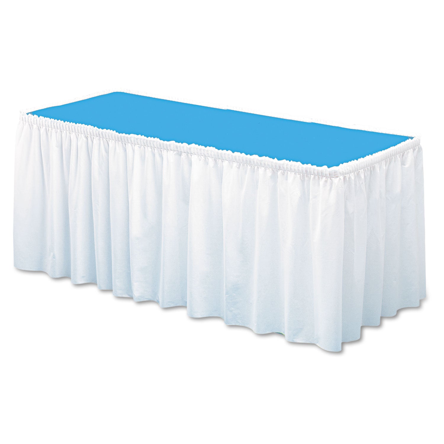 Table Set Linen-Like Table Skirting, Polyester, 29" x 14 ft, White -