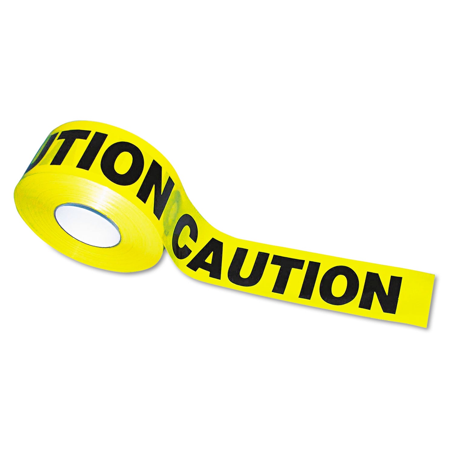 Caution Barricade Safety Tape, 3" x 1,000 ft, Black/Yellow -