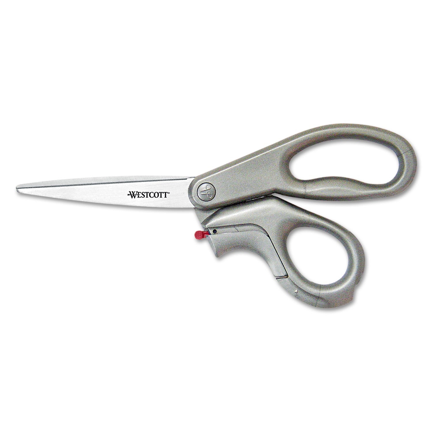 E-Z Open Box Opener Stainless Steel Shears, 8" Long, 3.25" Cut Length, Gray Offset Handle -