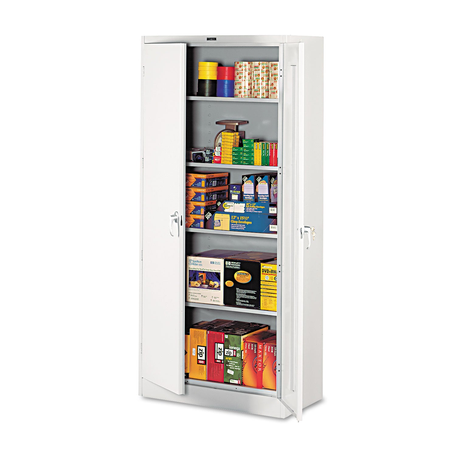 78" High Deluxe Cabinet, 36w x 18d x 78h, Light Gray -