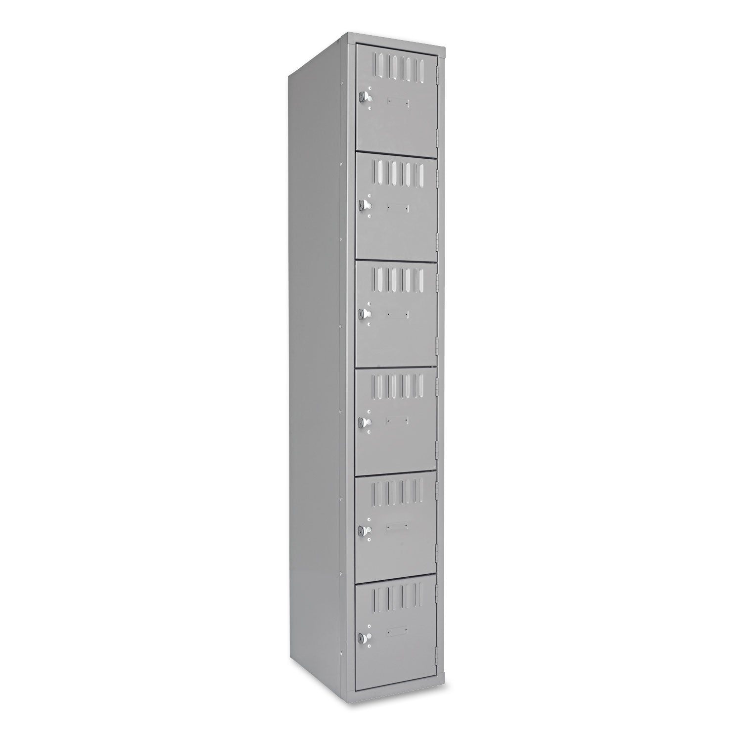 Box Compartments, Single Stack, 12w x 18d x 72h, Medium Gray -
