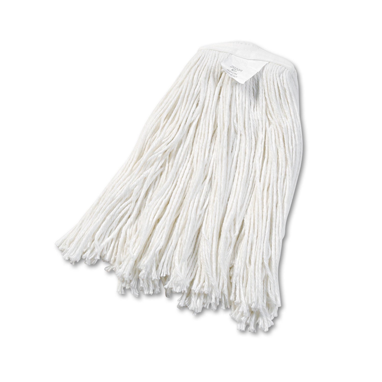 Cut-End Wet Mop Head, Rayon, No. 20, White, 12/Carton -