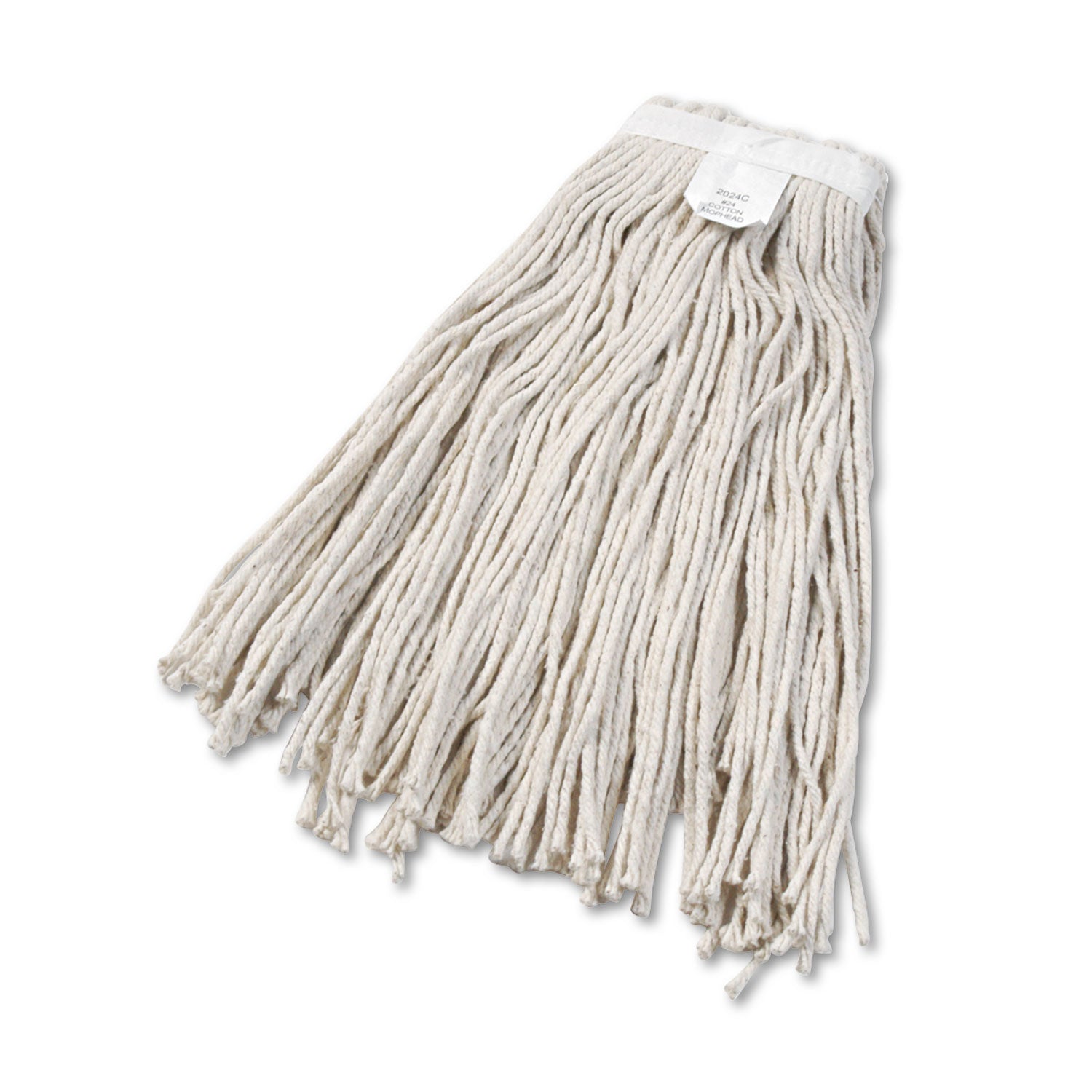 Cut-End Wet Mop Head, Cotton, No. 24, White -