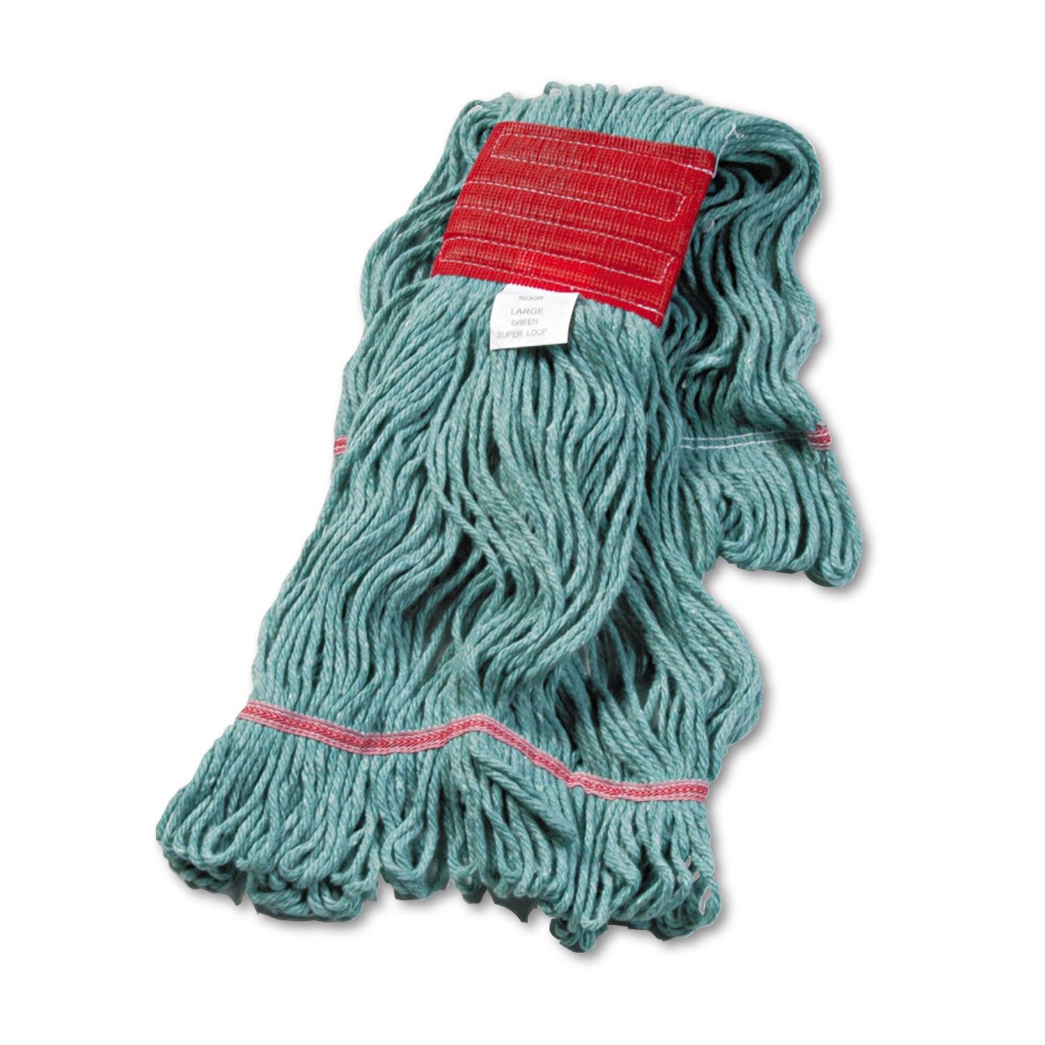 super-loop-wet-mop-head-cotton-synthetic-fiber-5-headband-large-size-green-12-carton_bwk503gnct - 1