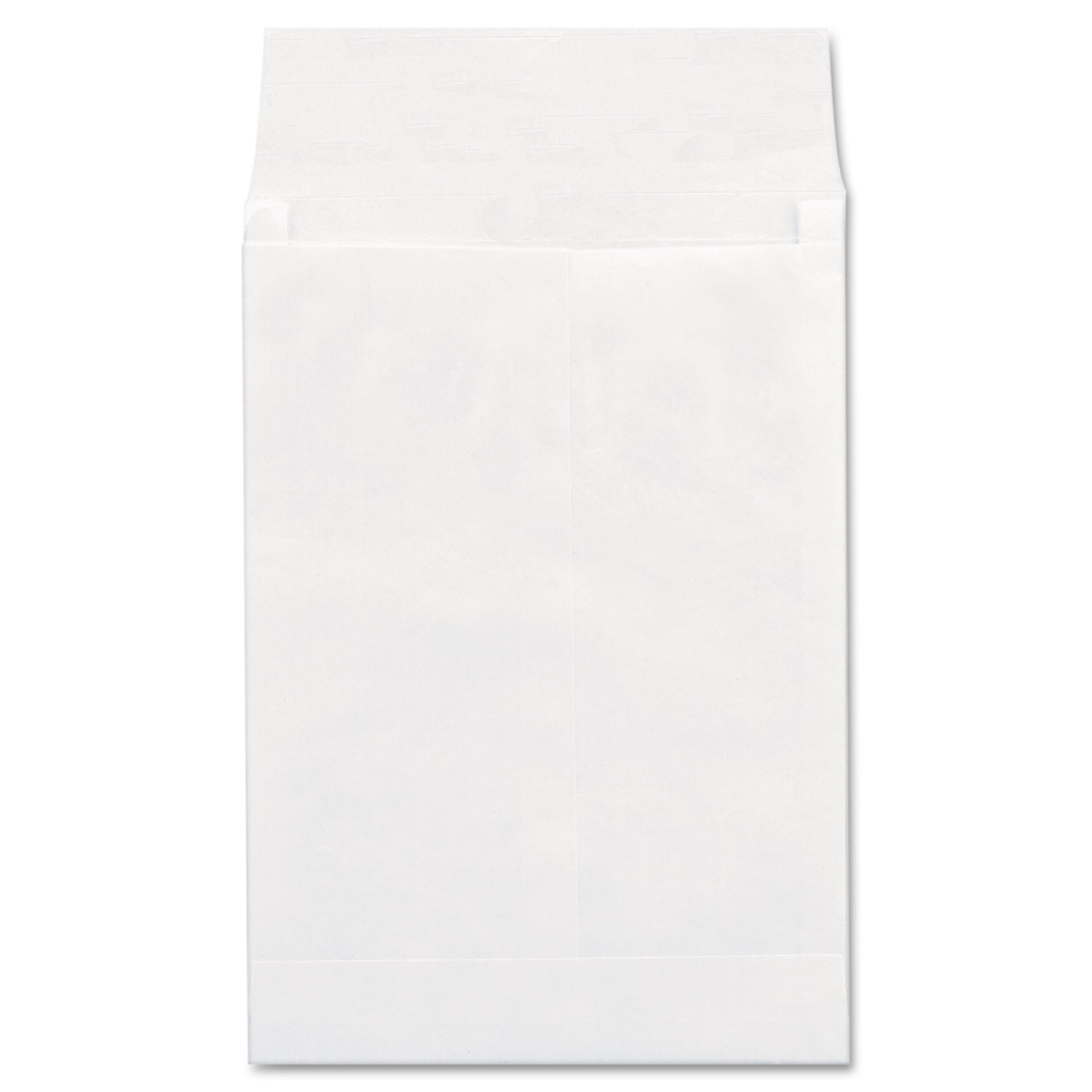 Deluxe Tyvek Expansion Envelopes, Open-End, 1.5" Capacity, #13 1/2, Square Flap, Self-Adhesive Closure, 10 x 13, White,100/BX -