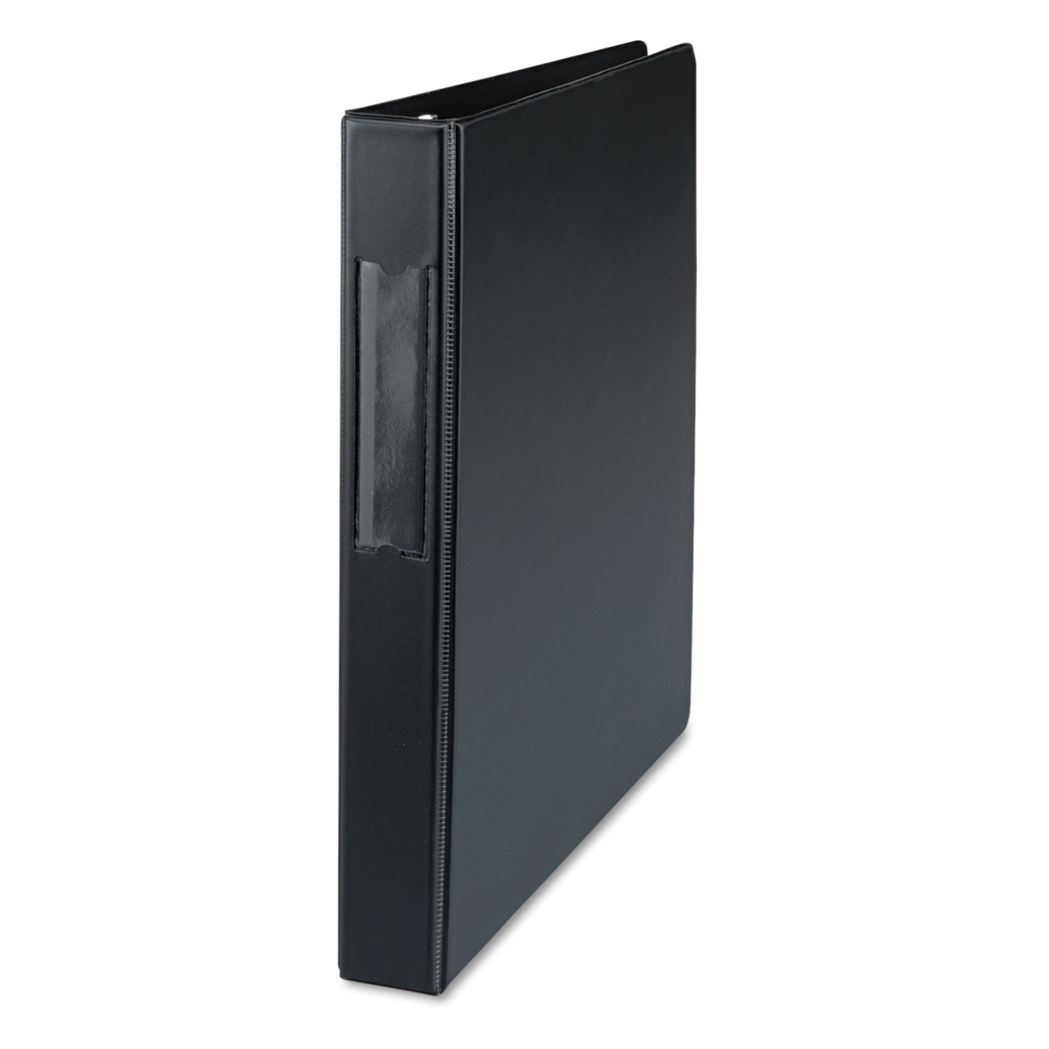 Deluxe Non-View D-Ring Binder with Label Holder, 3 Rings, 1" Capacity, 11 x 8.5, Black -