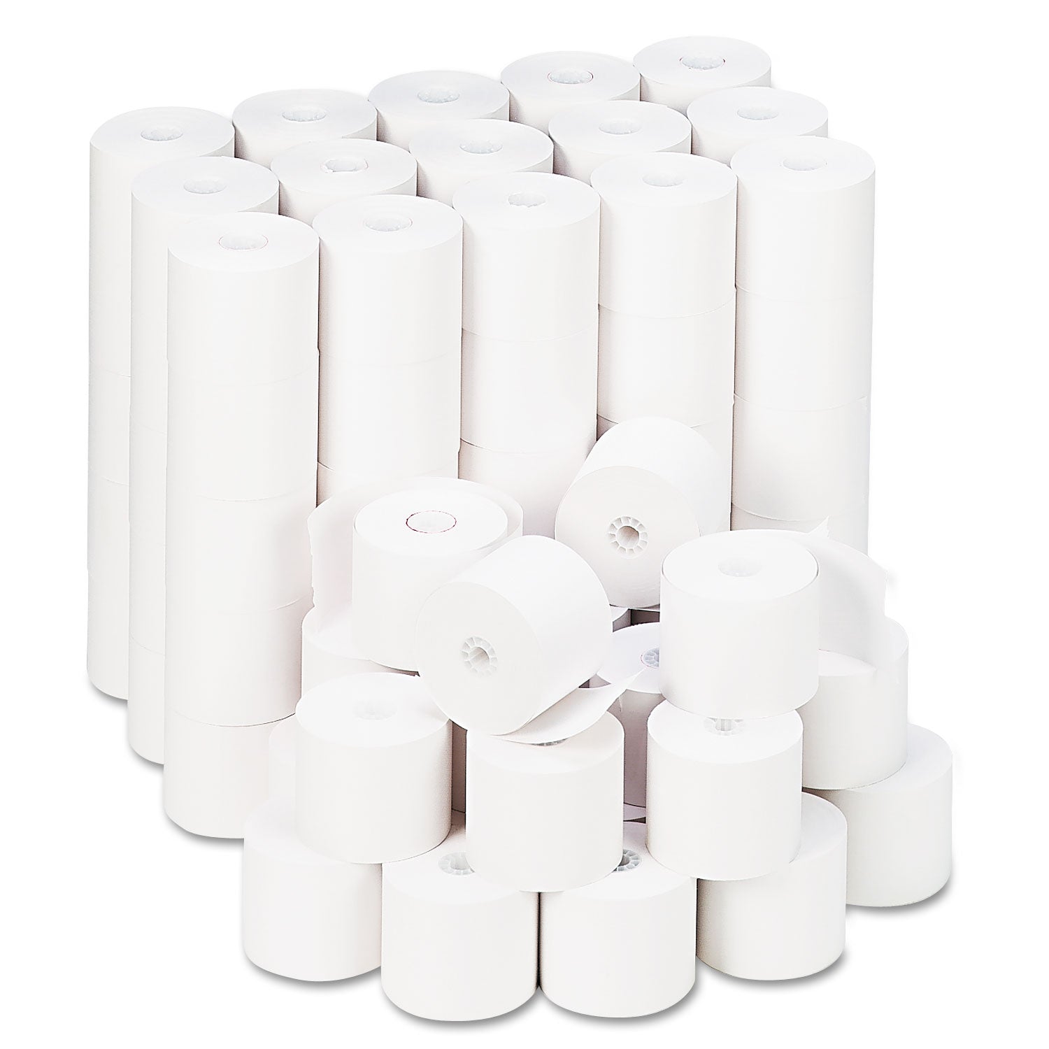 Impact and Inkjet Print Bond Paper Rolls, 0.5" Core, 2.25" x 165 ft, White, 100/Carton -