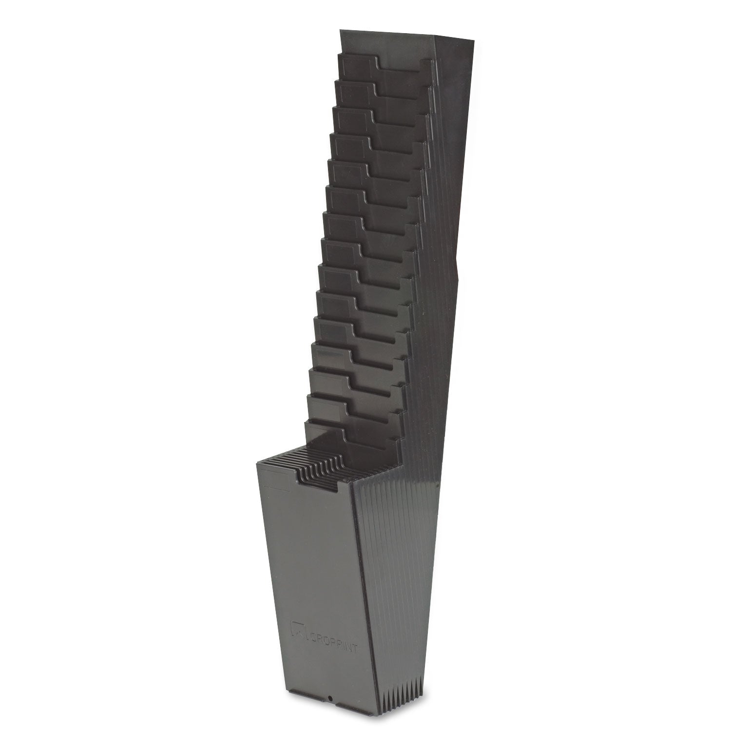 Time Card Rack, 25 Pockets, Plastic, Black -