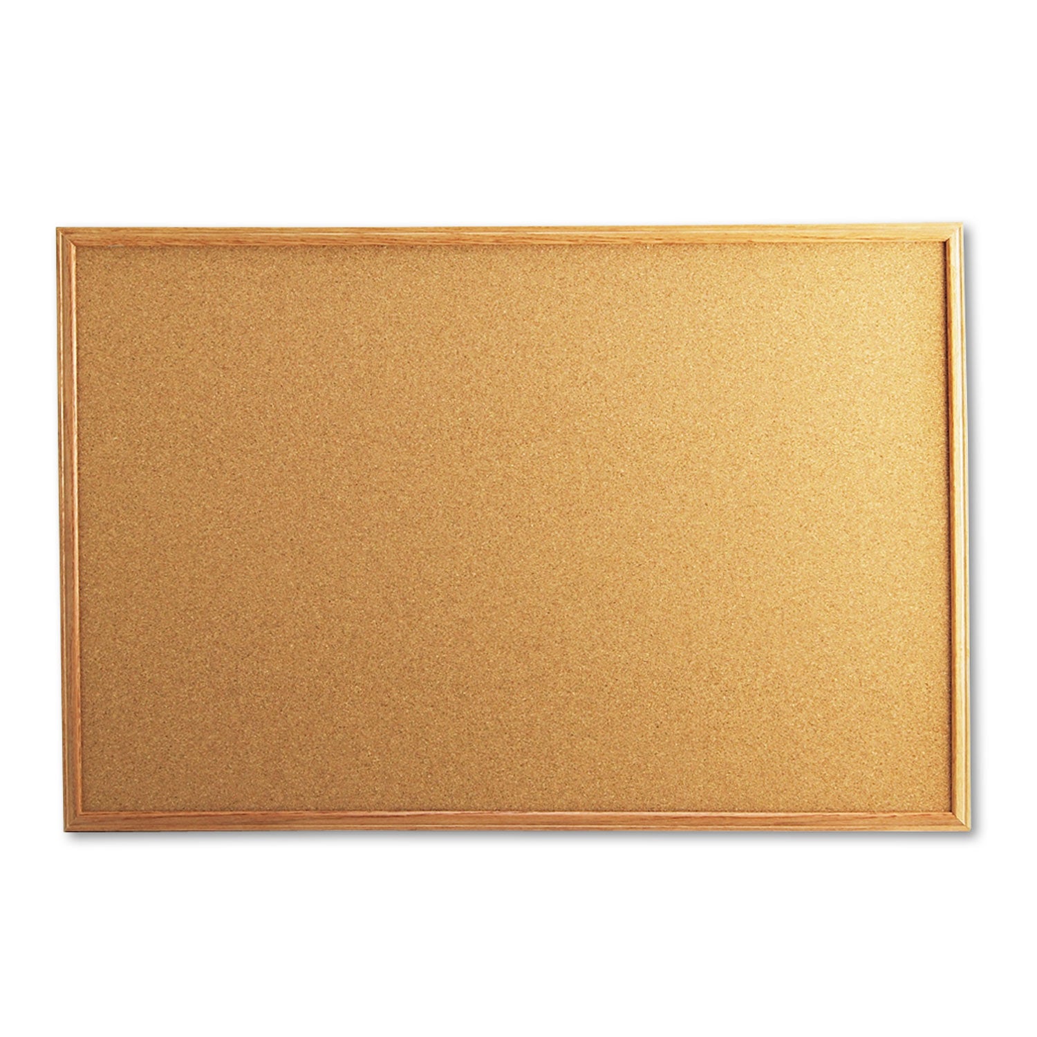 Cork Board with Oak Style Frame, 36 x 24, Tan Surface -