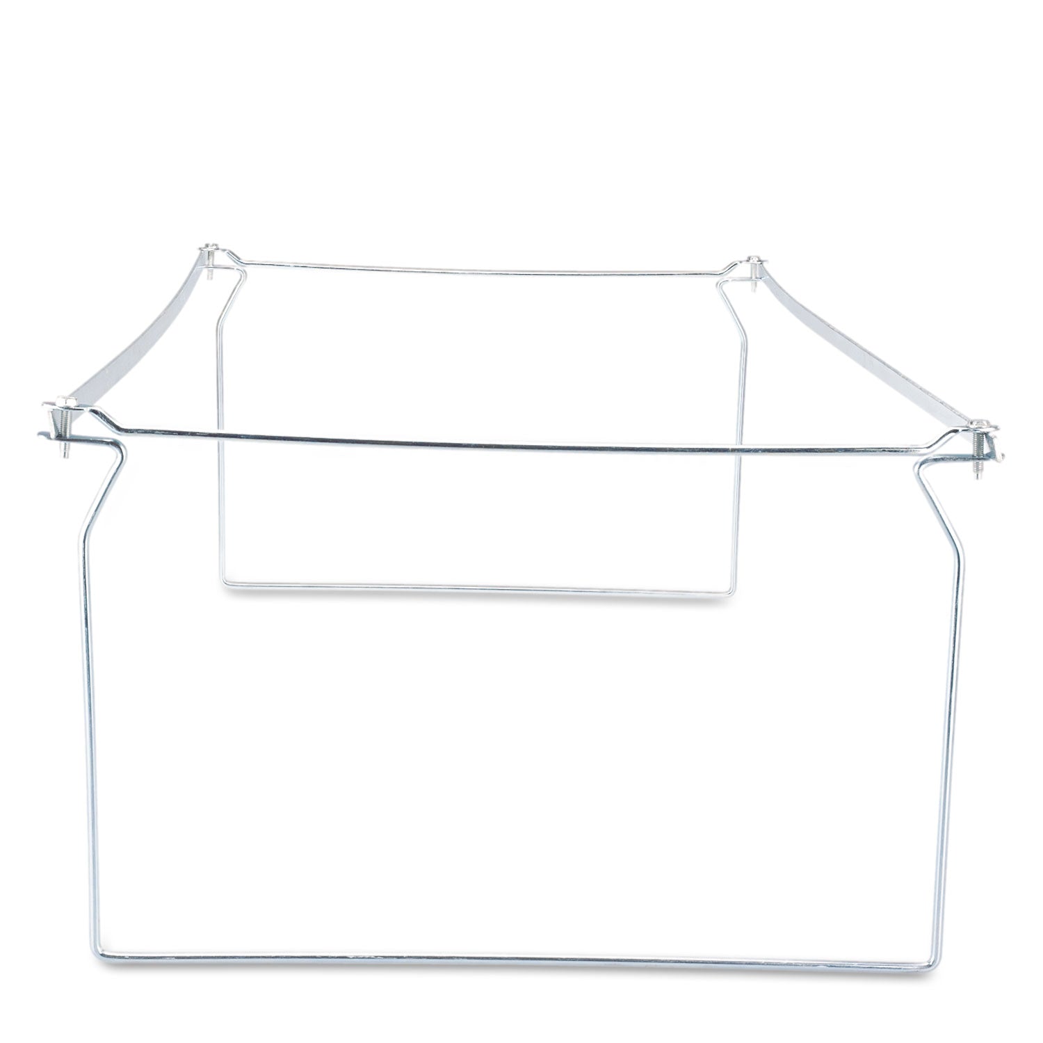 Screw-Together Hanging Folder Frame, Legal Size, 23" to 26.77" Long, Silver, 6/Box -