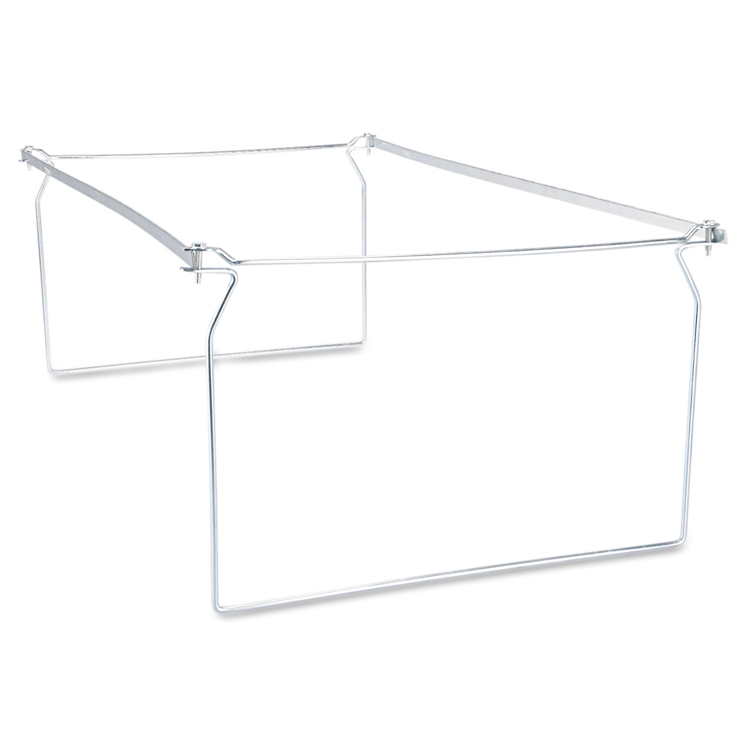 Screw-Together Hanging Folder Frame, Legal Size, 23" to 26.77" Long, Silver, 6/Box -