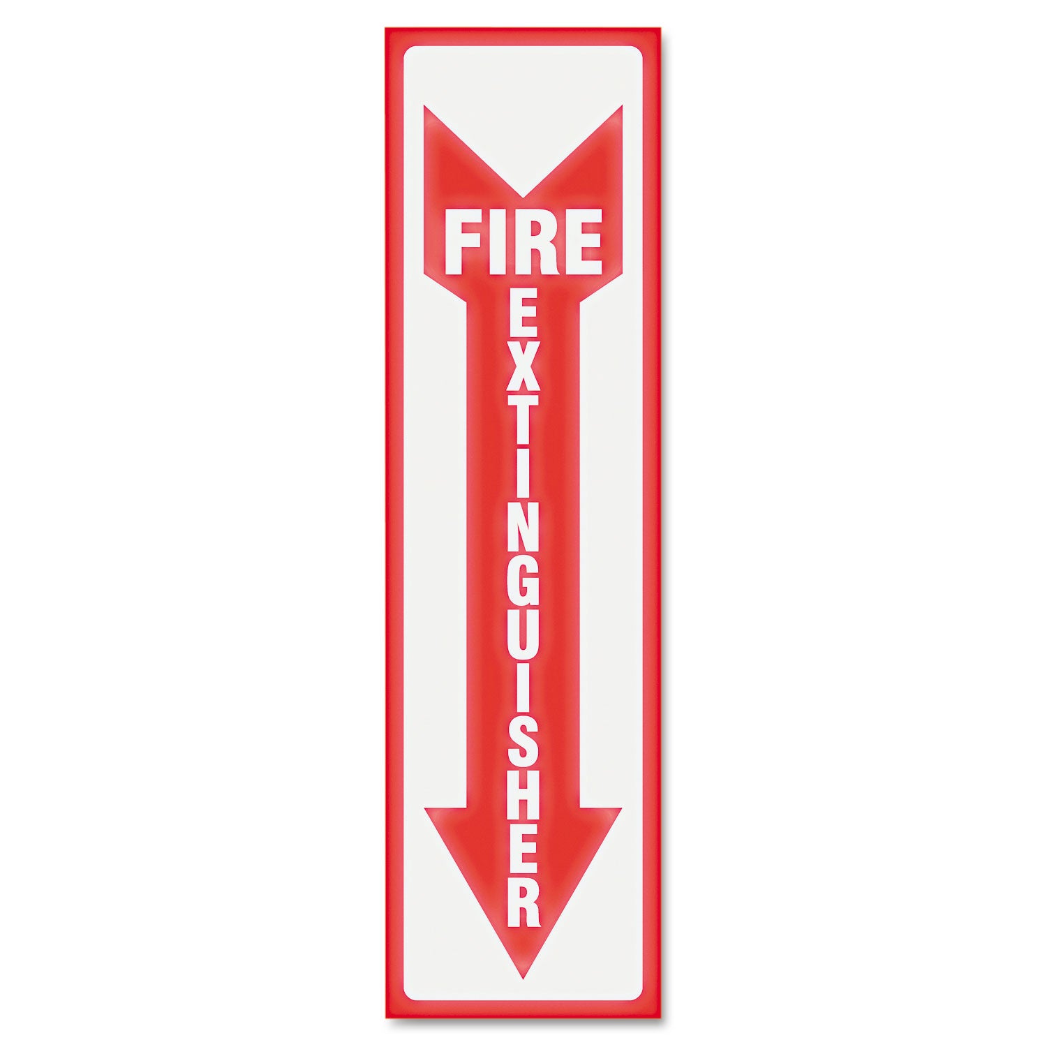 Glow In The Dark Sign, 4 x 13, Red Glow, Fire Extinguisher -