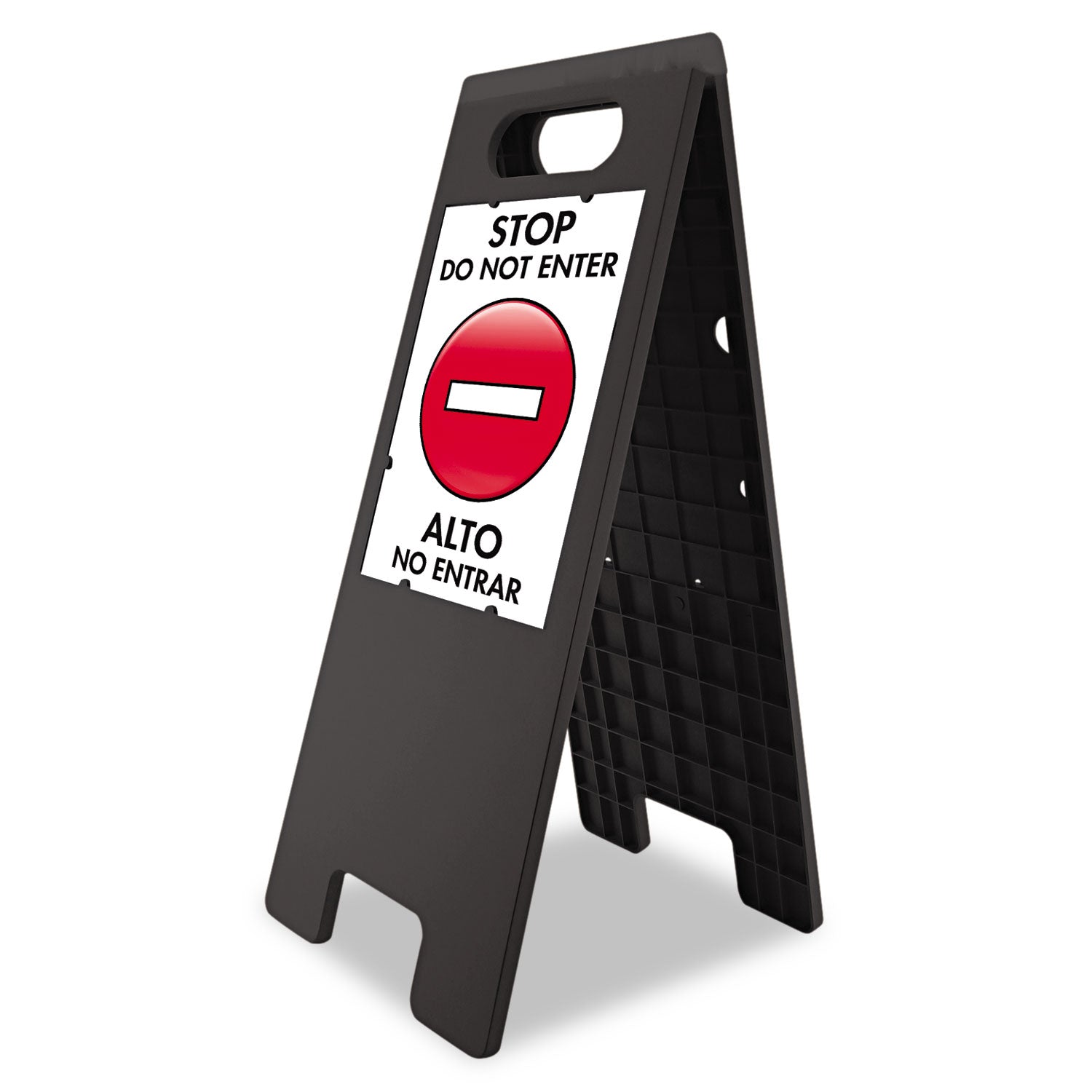 Floor Tent Sign, Doublesided, Plastic, 10.5 x 25.5, Black -