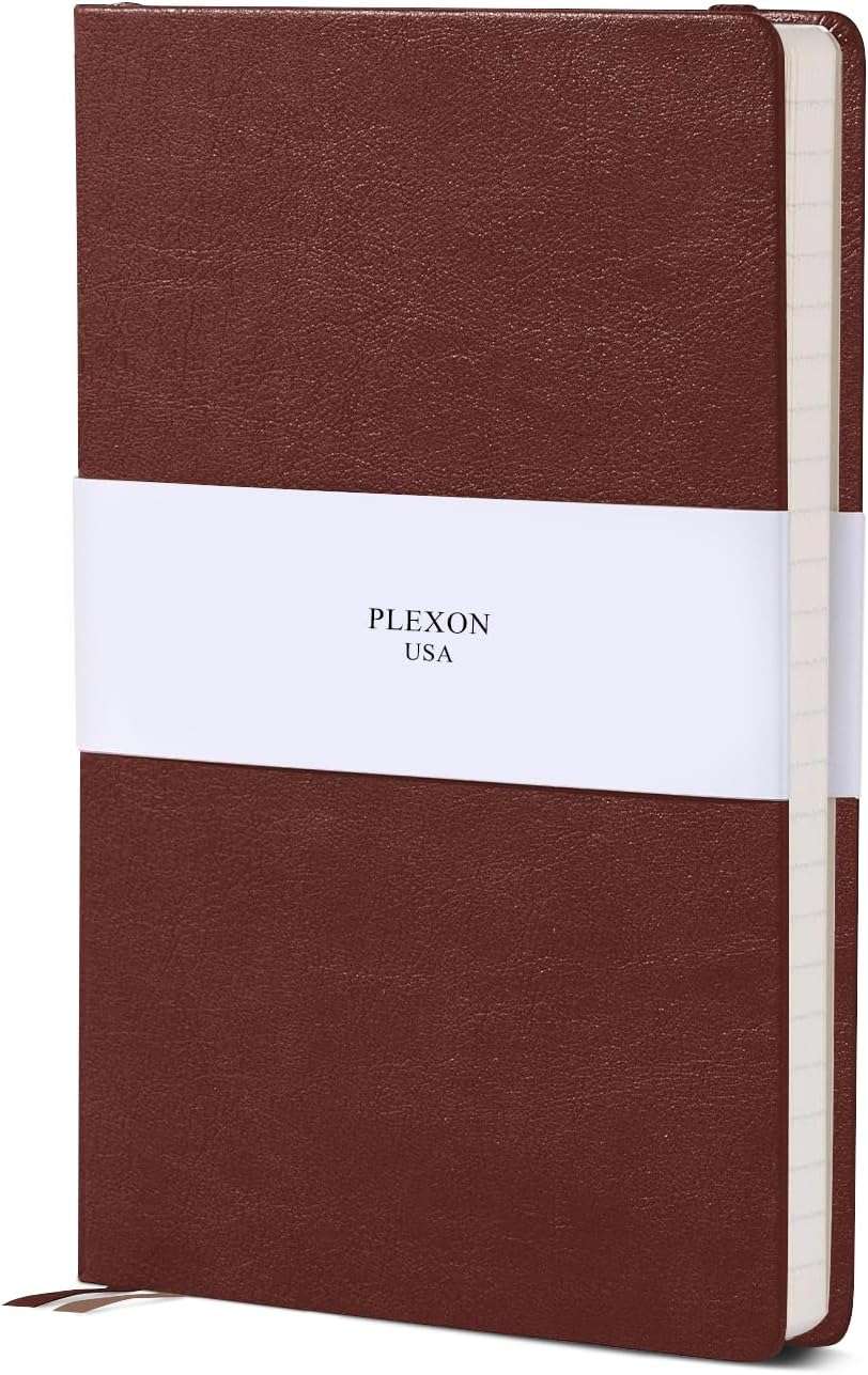Chestnut Brown A5 Hardcover Vegan Leather Dotted Notebook with 120 gsm Cream Paper and Gift Box, 80 Sheets - 2