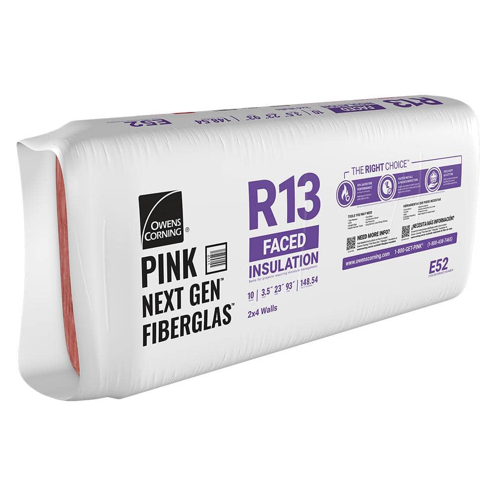 R-13 Faced Fiberglass Insulation Batt 23 in. x 93 in. (1 Bag)